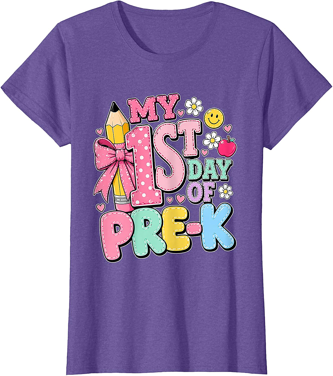 First Day of Pre-K T-Shirt Girls Back to School Tee