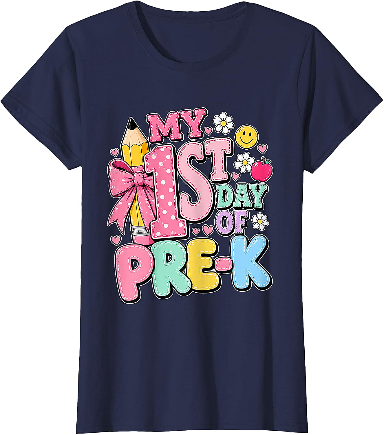 First Day of Pre-K T-Shirt Girls Back to School Tee