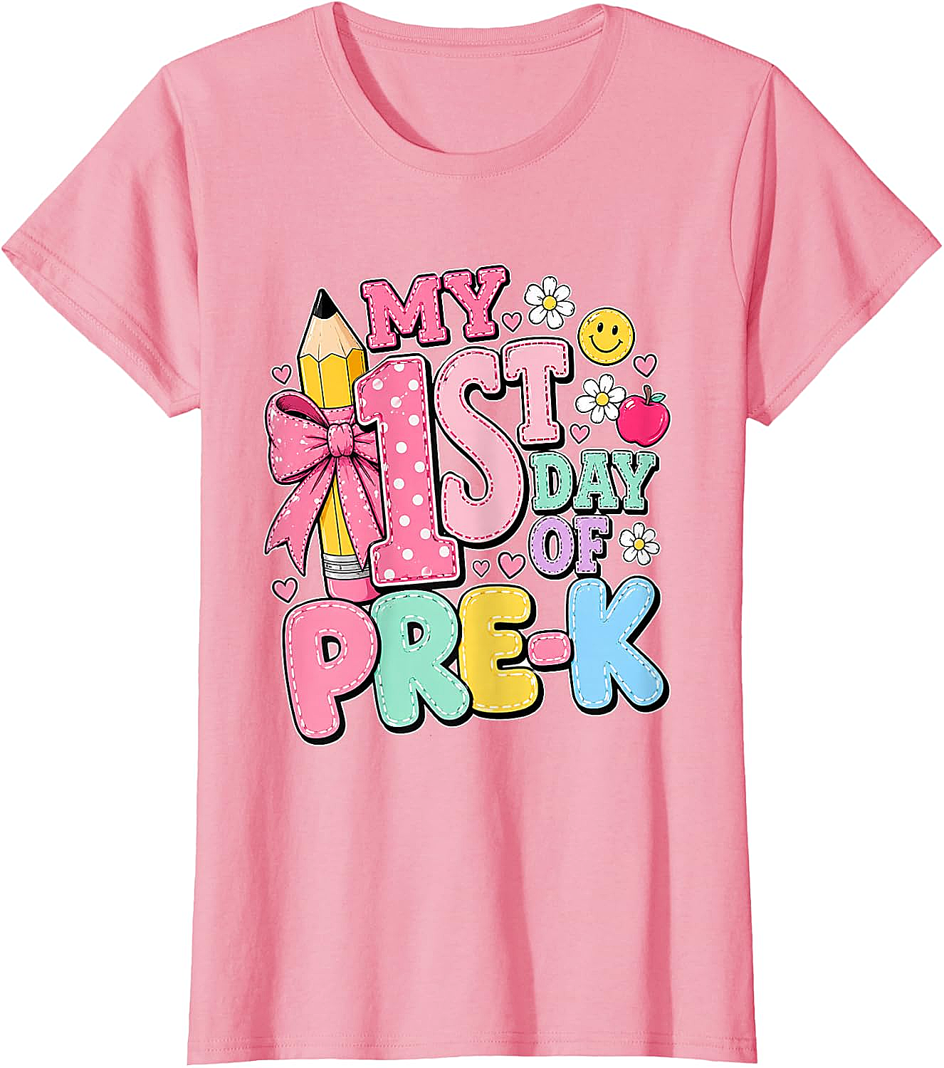 First Day of Pre-K T-Shirt Girls Back to School Tee