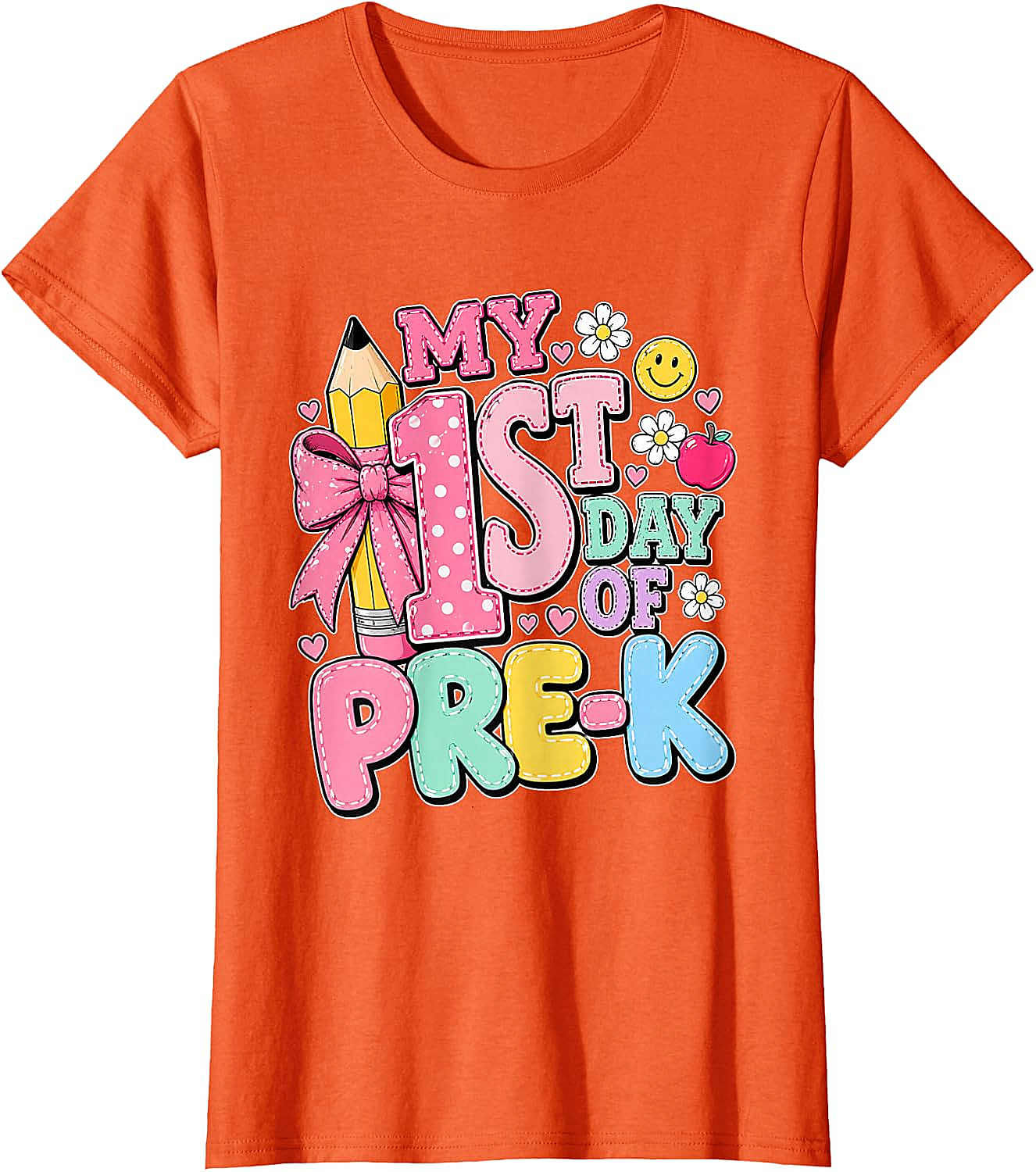 First Day of Pre-K T-Shirt Girls Back to School Tee