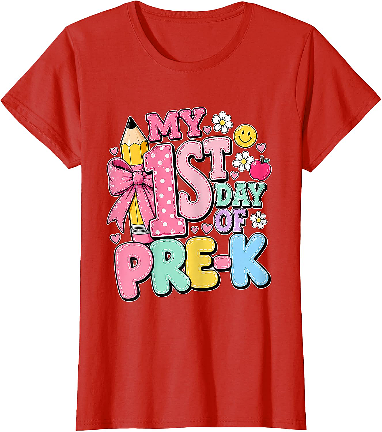 First Day of Pre-K T-Shirt Girls Back to School Tee