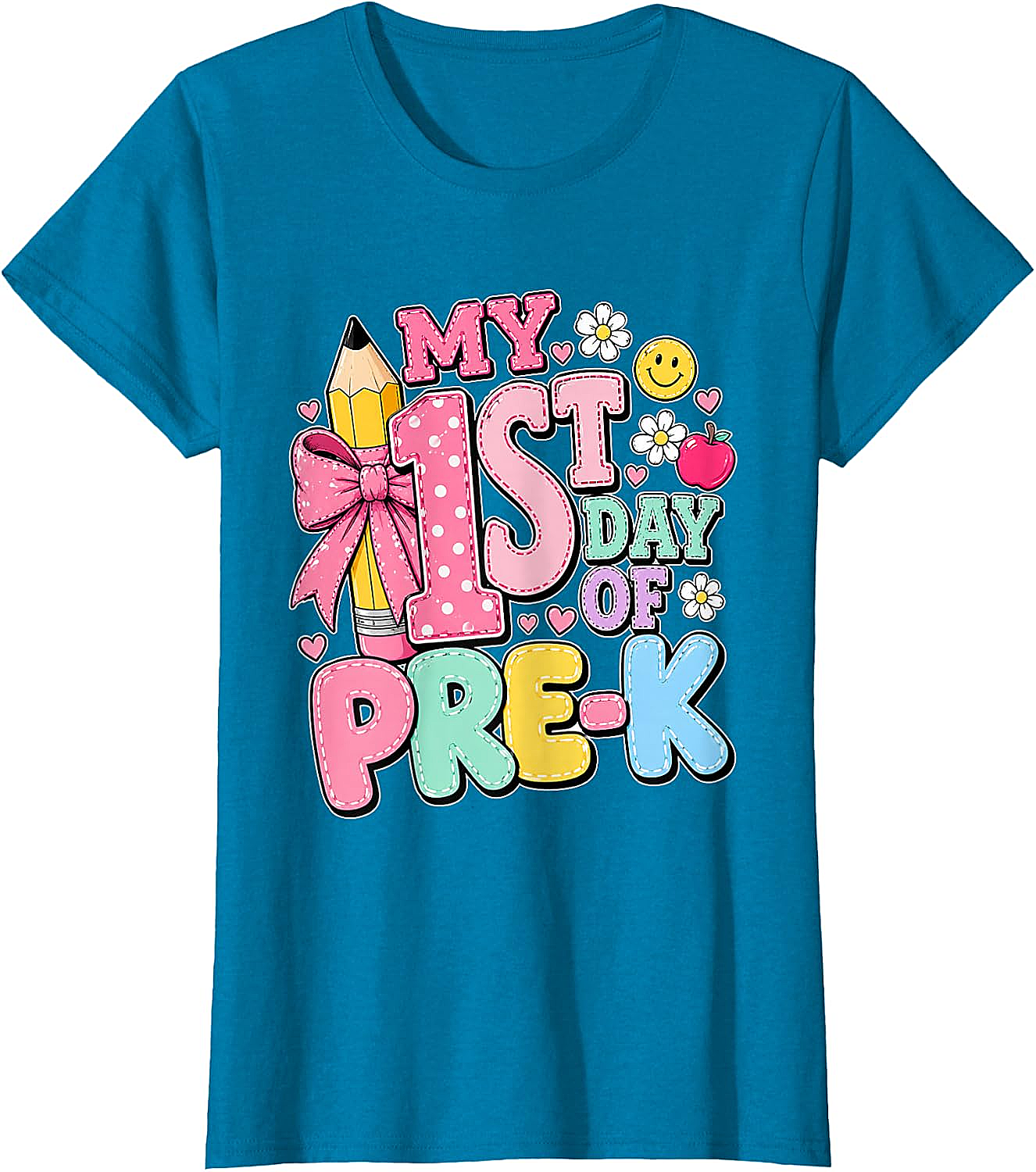 First Day of Pre-K T-Shirt Girls Back to School Tee