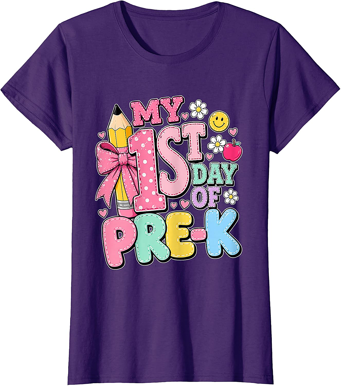First Day of Pre-K T-Shirt Girls Back to School Tee