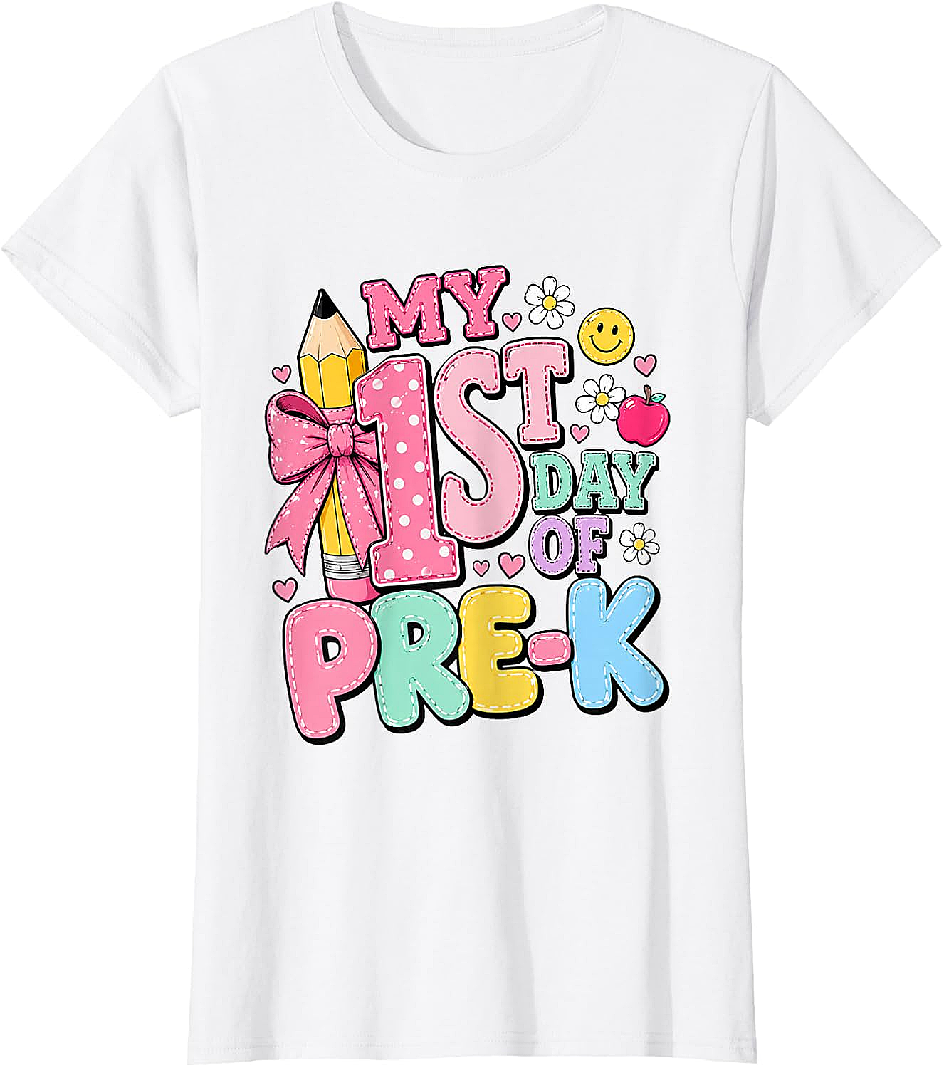 First Day of Pre-K T-Shirt Girls Back to School Tee