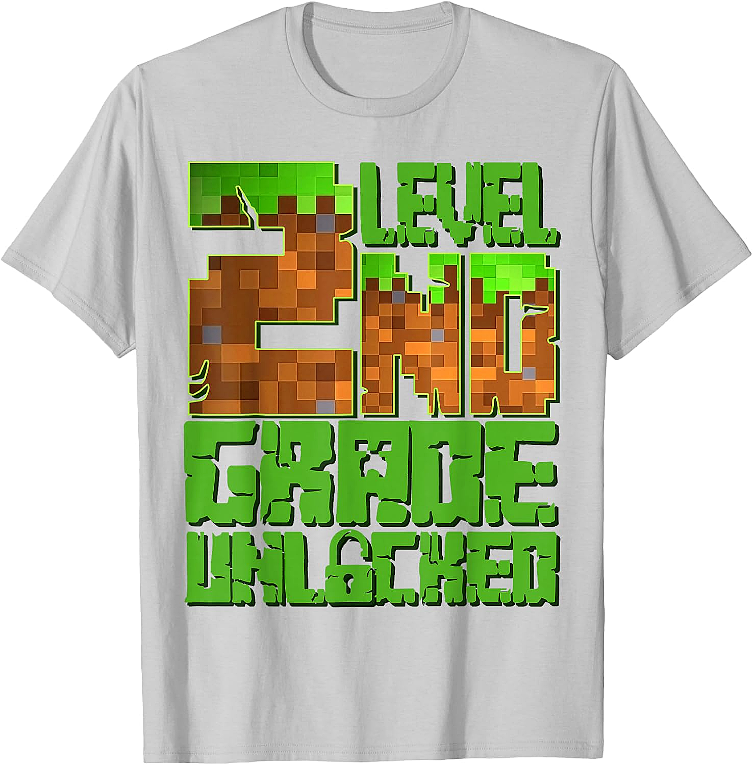 Level 2nd Grade Unlocked Game Pixel T-Shirt