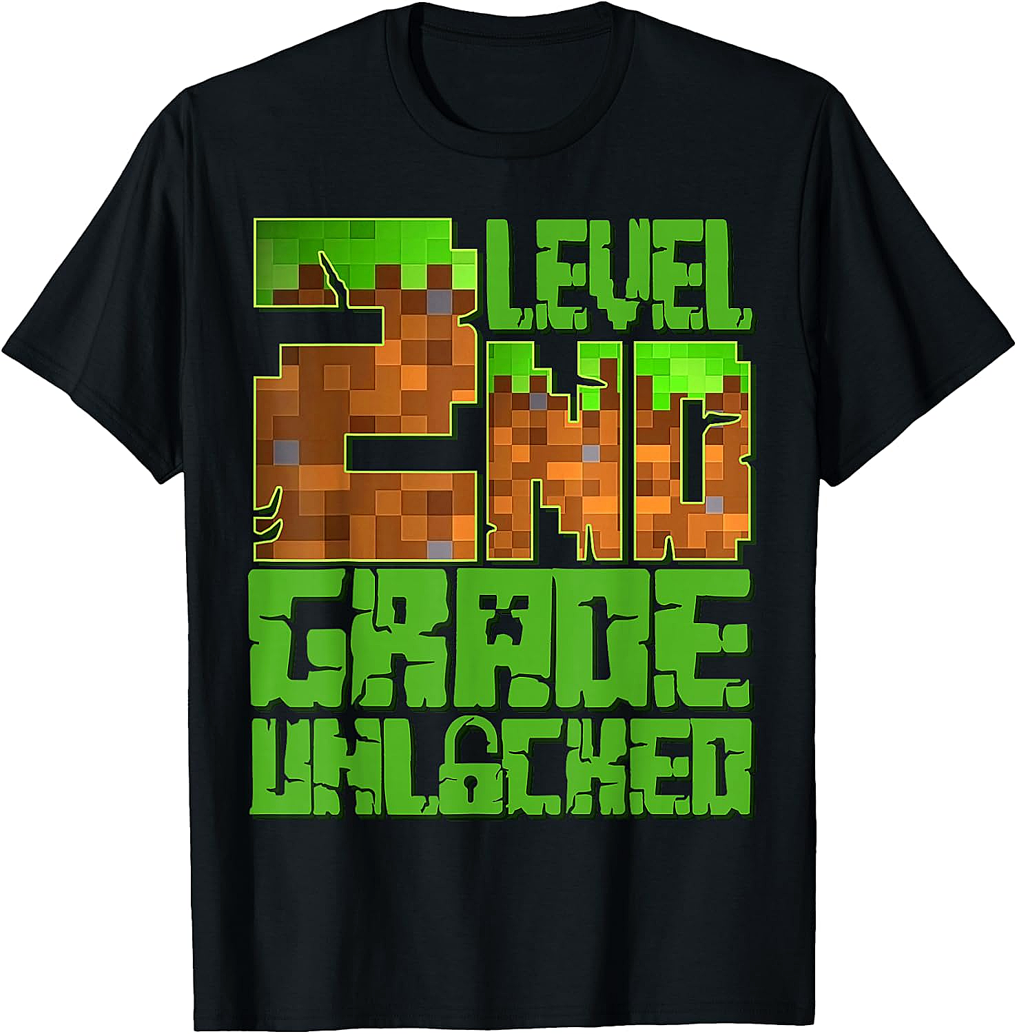Level 2nd Grade Unlocked Game Pixel T-Shirt
