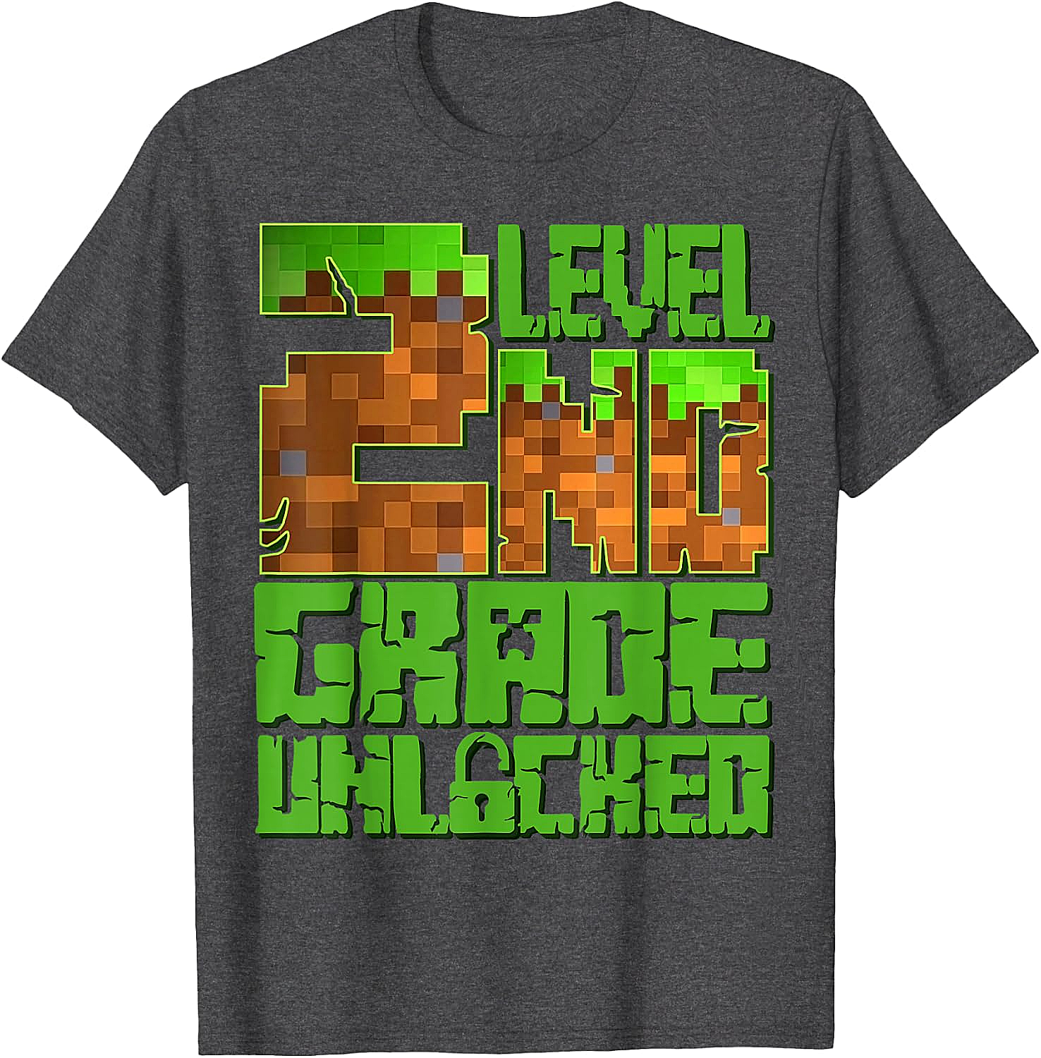 Level 2nd Grade Unlocked Game Pixel T-Shirt