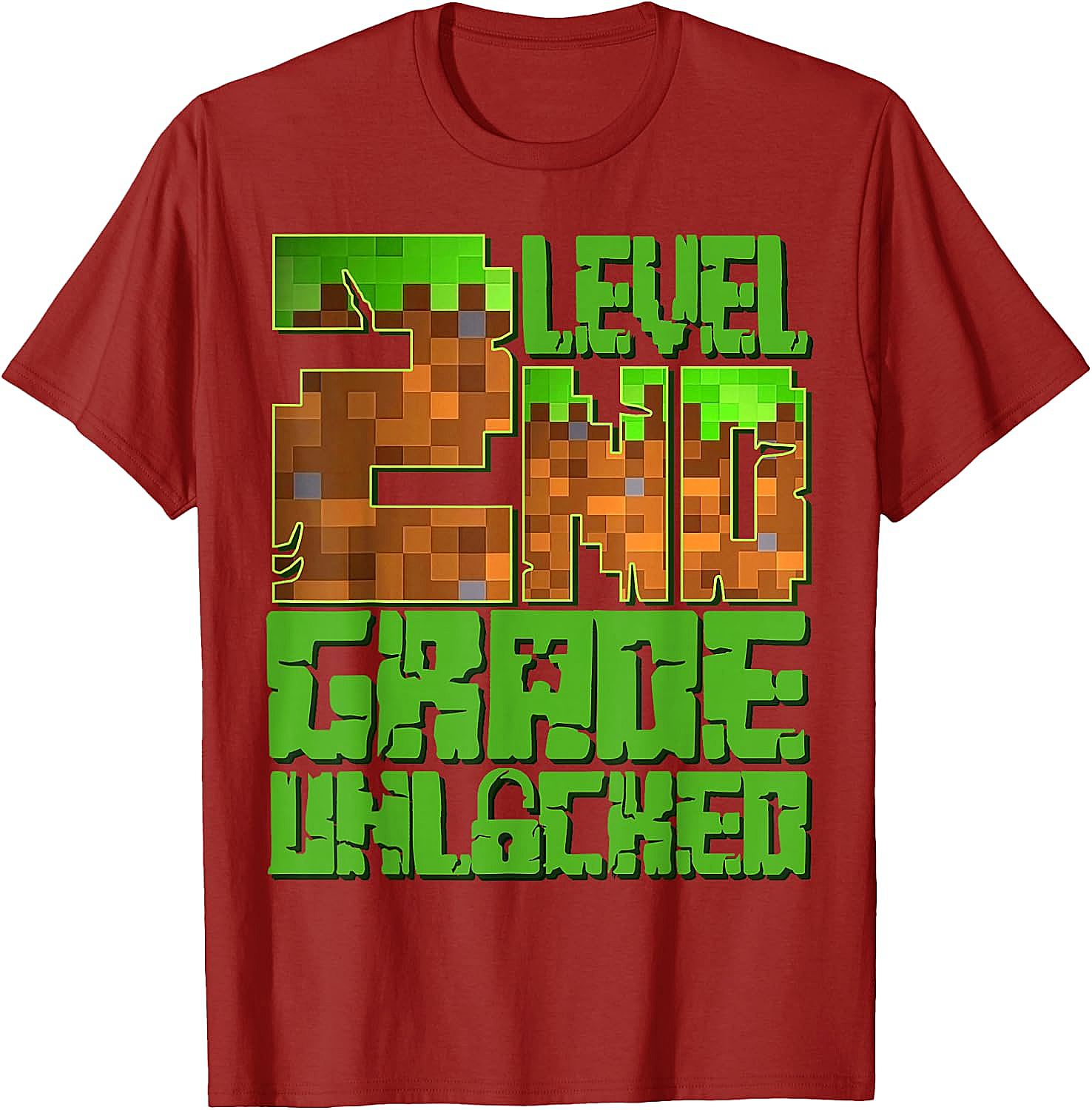 Level 2nd Grade Unlocked Game Pixel T-Shirt