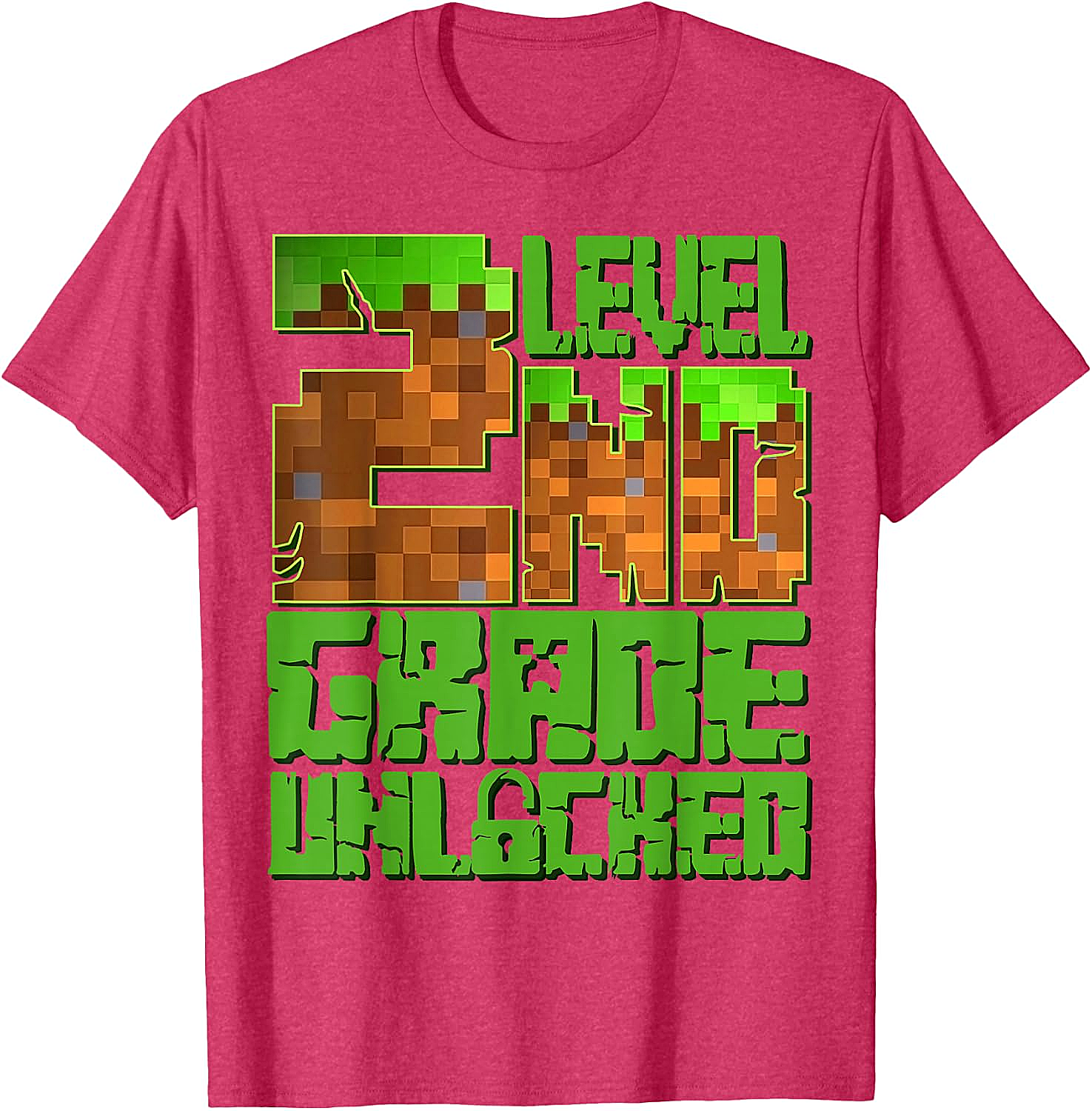 Level 2nd Grade Unlocked Game Pixel T-Shirt
