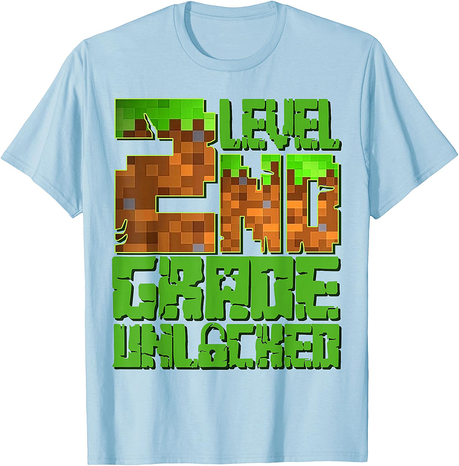 Level 2nd Grade Unlocked Game Pixel T-Shirt