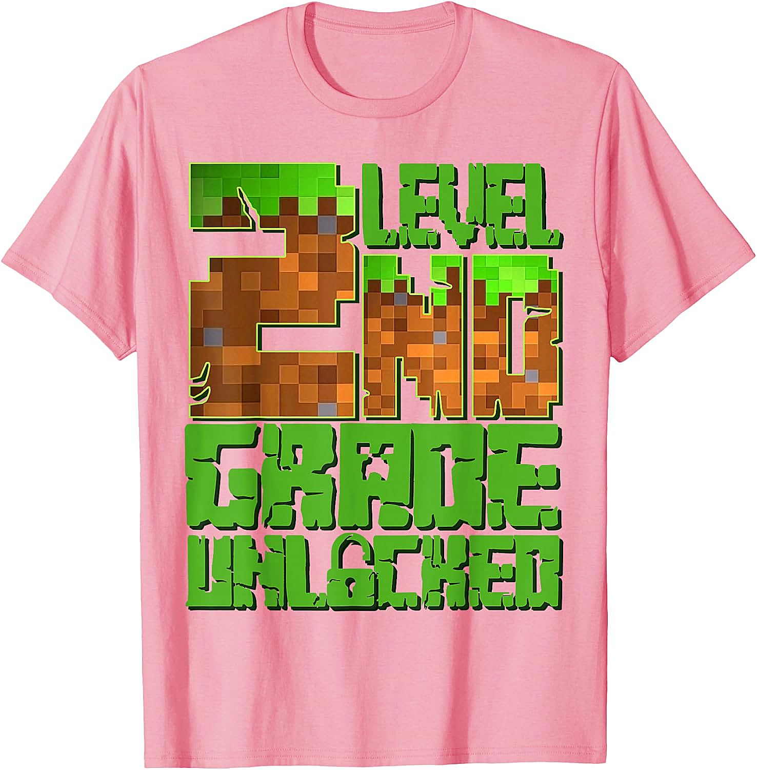 Level 2nd Grade Unlocked Game Pixel T-Shirt