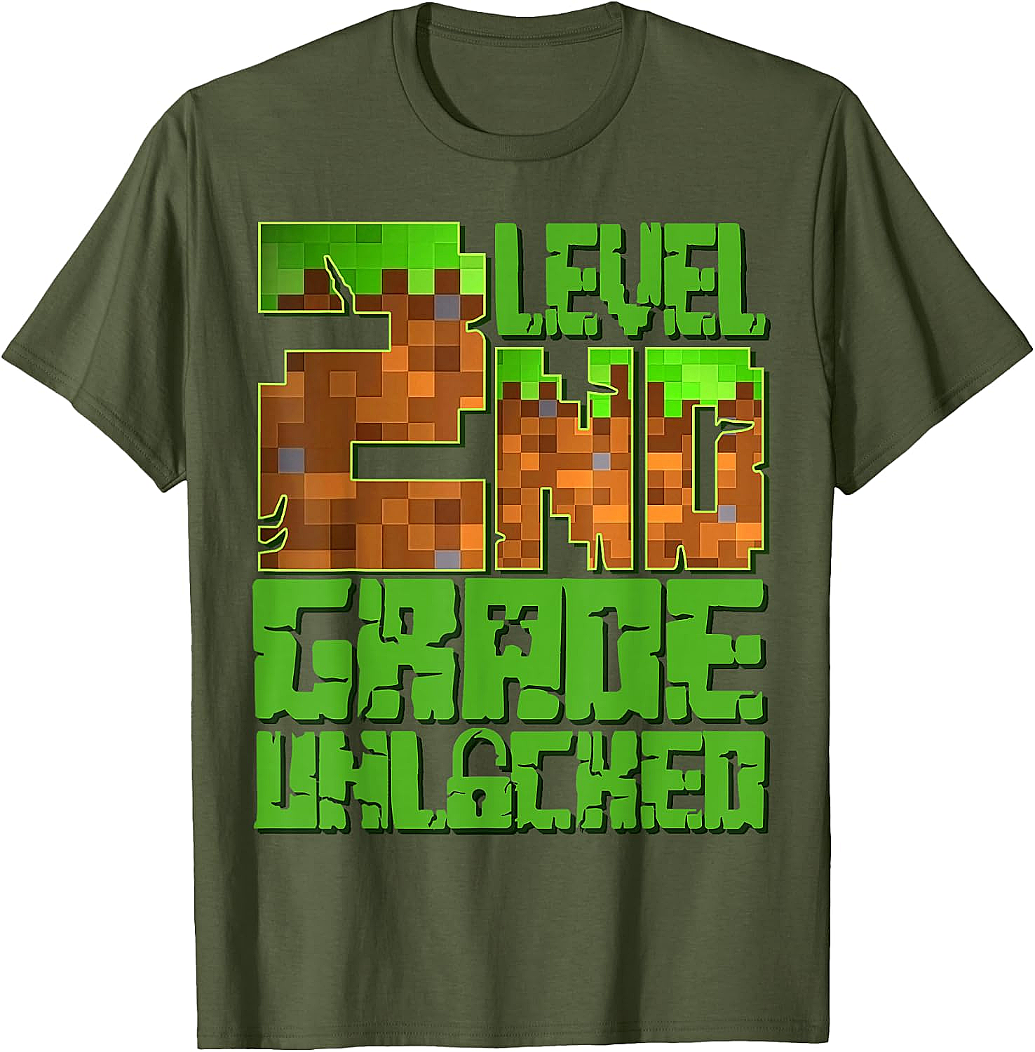 Level 2nd Grade Unlocked Game Pixel T-Shirt