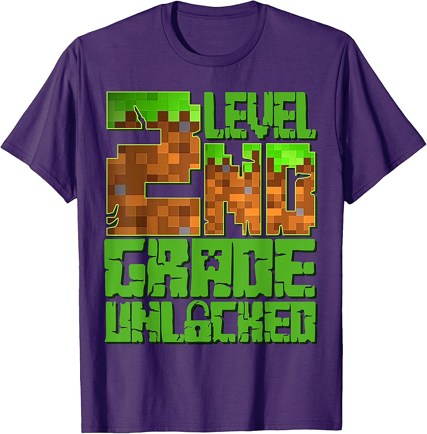 Level 2nd Grade Unlocked Game Pixel T-Shirt