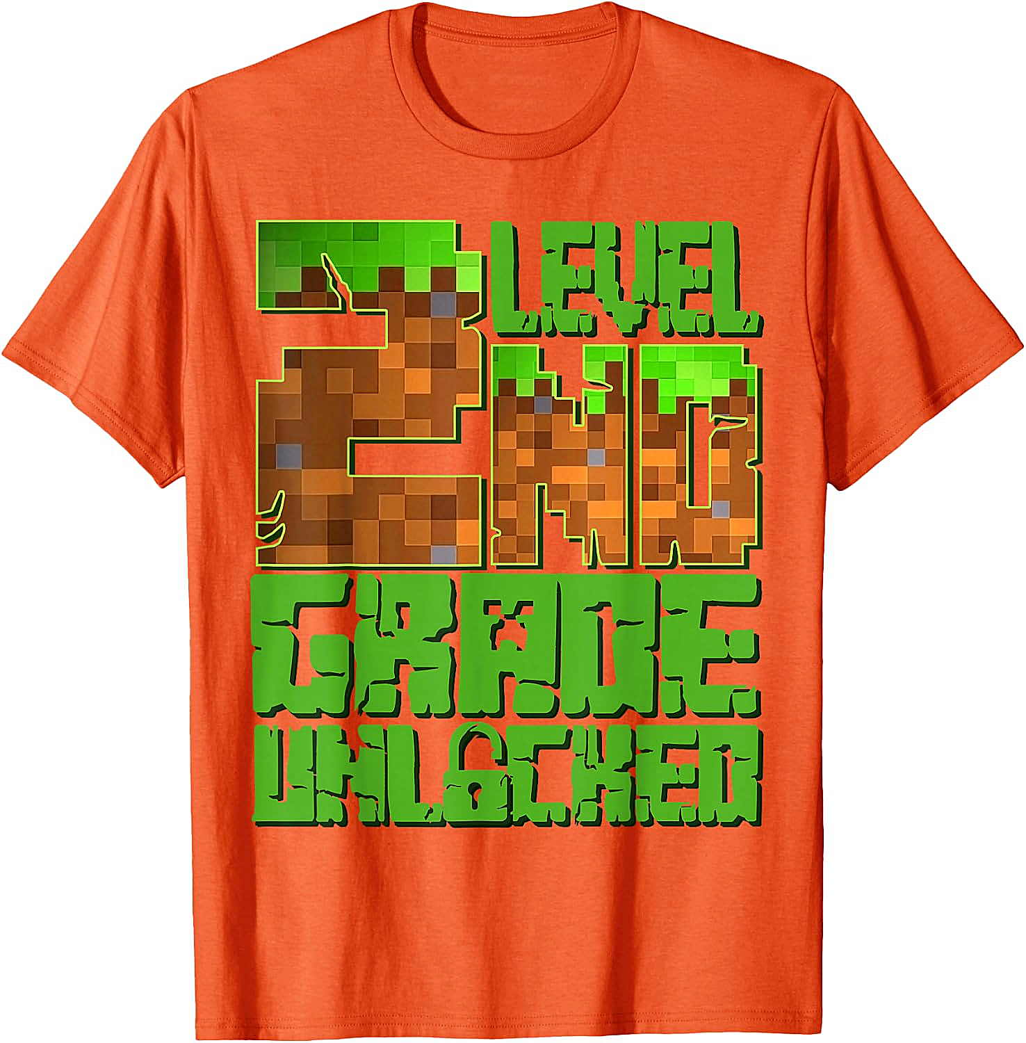 Level 2nd Grade Unlocked Game Pixel T-Shirt
