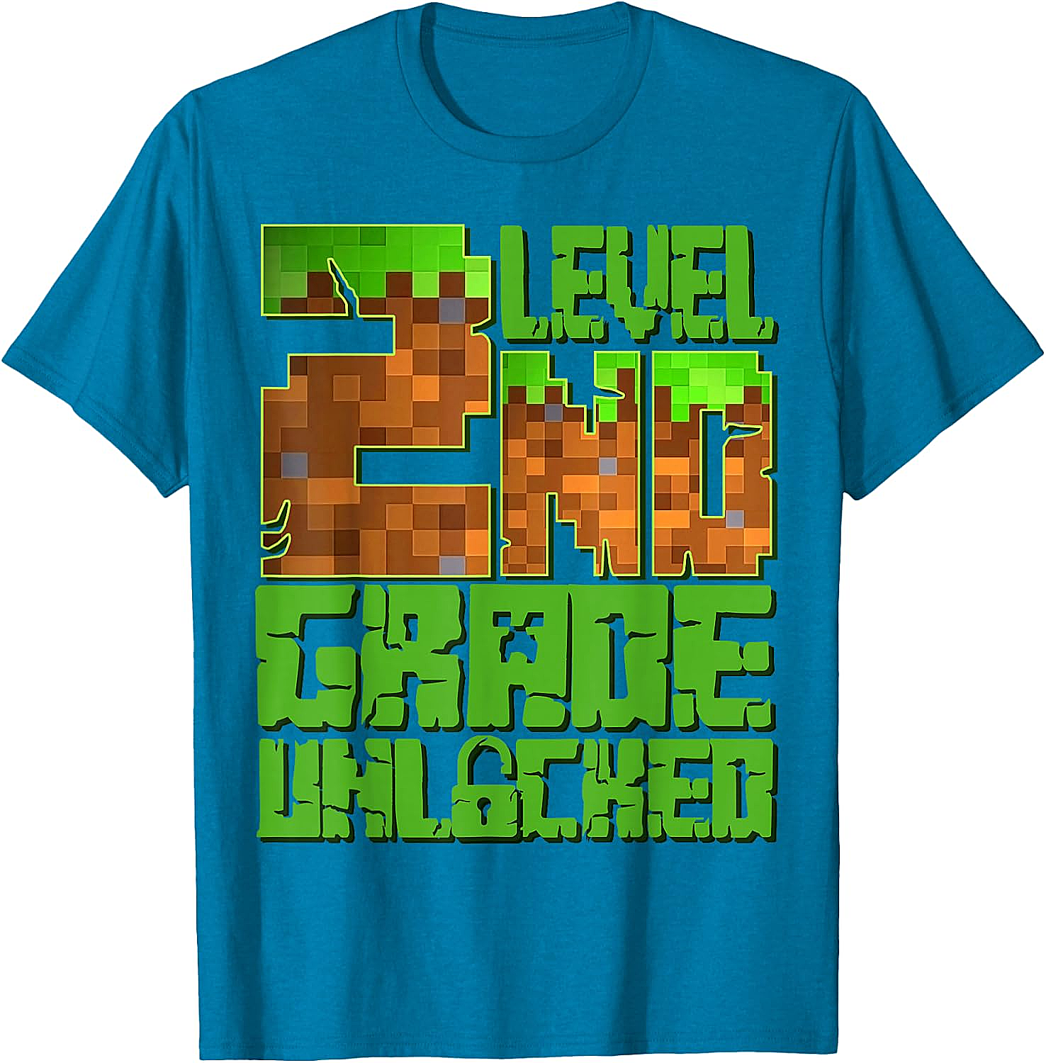Level 2nd Grade Unlocked Game Pixel T-Shirt