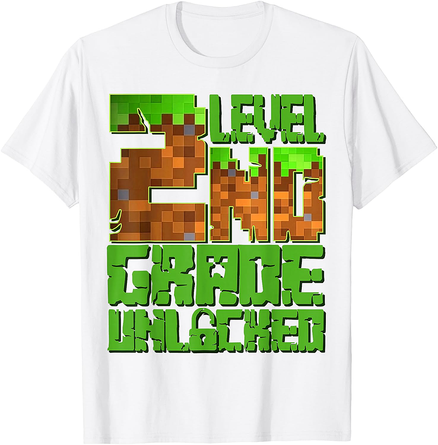 Level 2nd Grade Unlocked Game Pixel T-Shirt