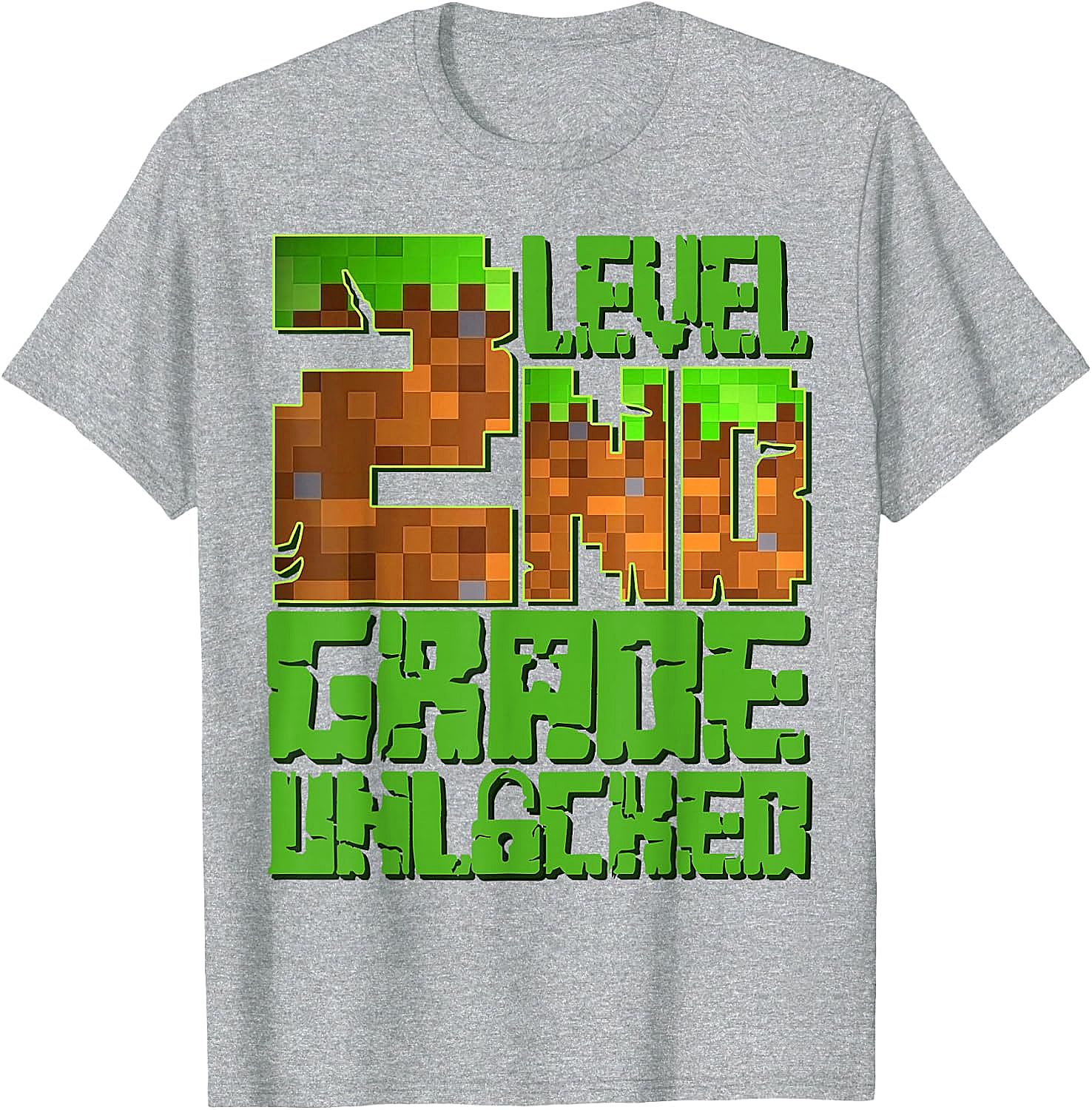Level 2nd Grade Unlocked Game Pixel T-Shirt