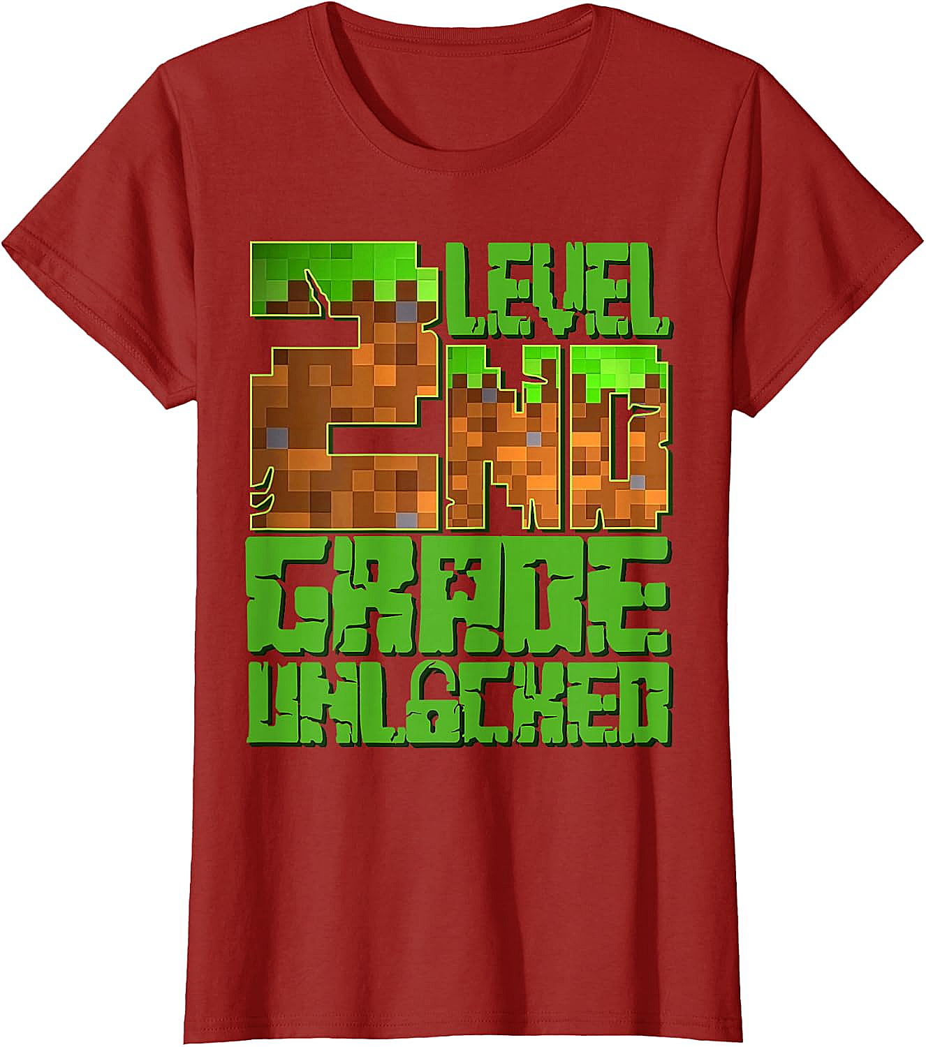 Level 2nd Grade Unlocked Game Pixel T-Shirt