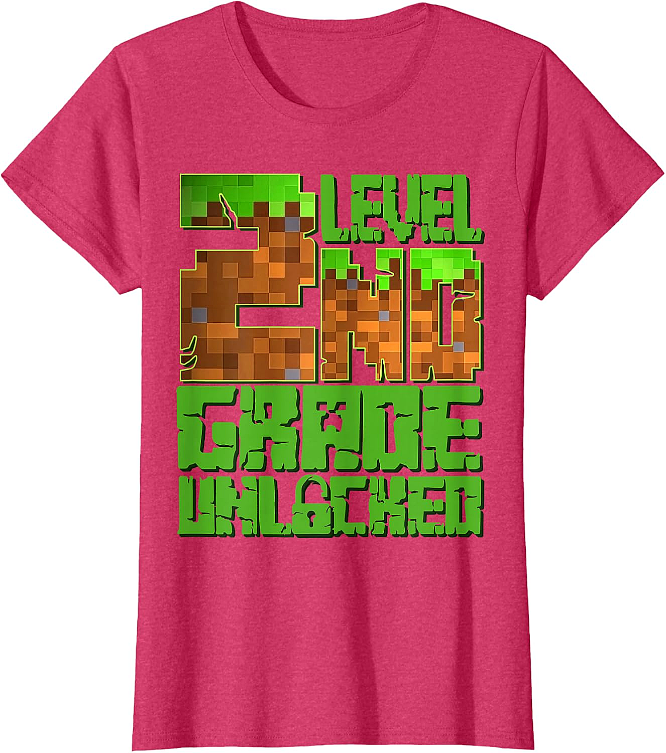 Level 2nd Grade Unlocked Game Pixel T-Shirt