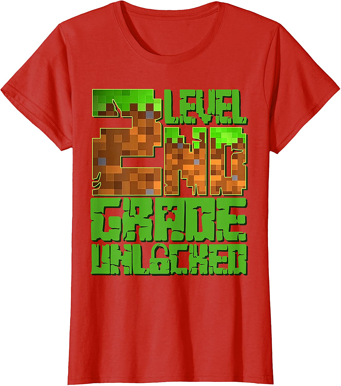 Level 2nd Grade Unlocked Game Pixel T-Shirt