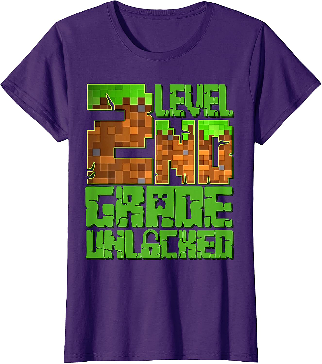 Level 2nd Grade Unlocked Game Pixel T-Shirt
