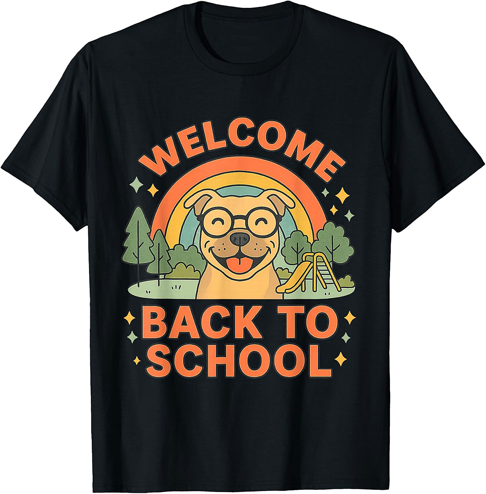  Welcome Back To School Happy Dog T-Shirt Design