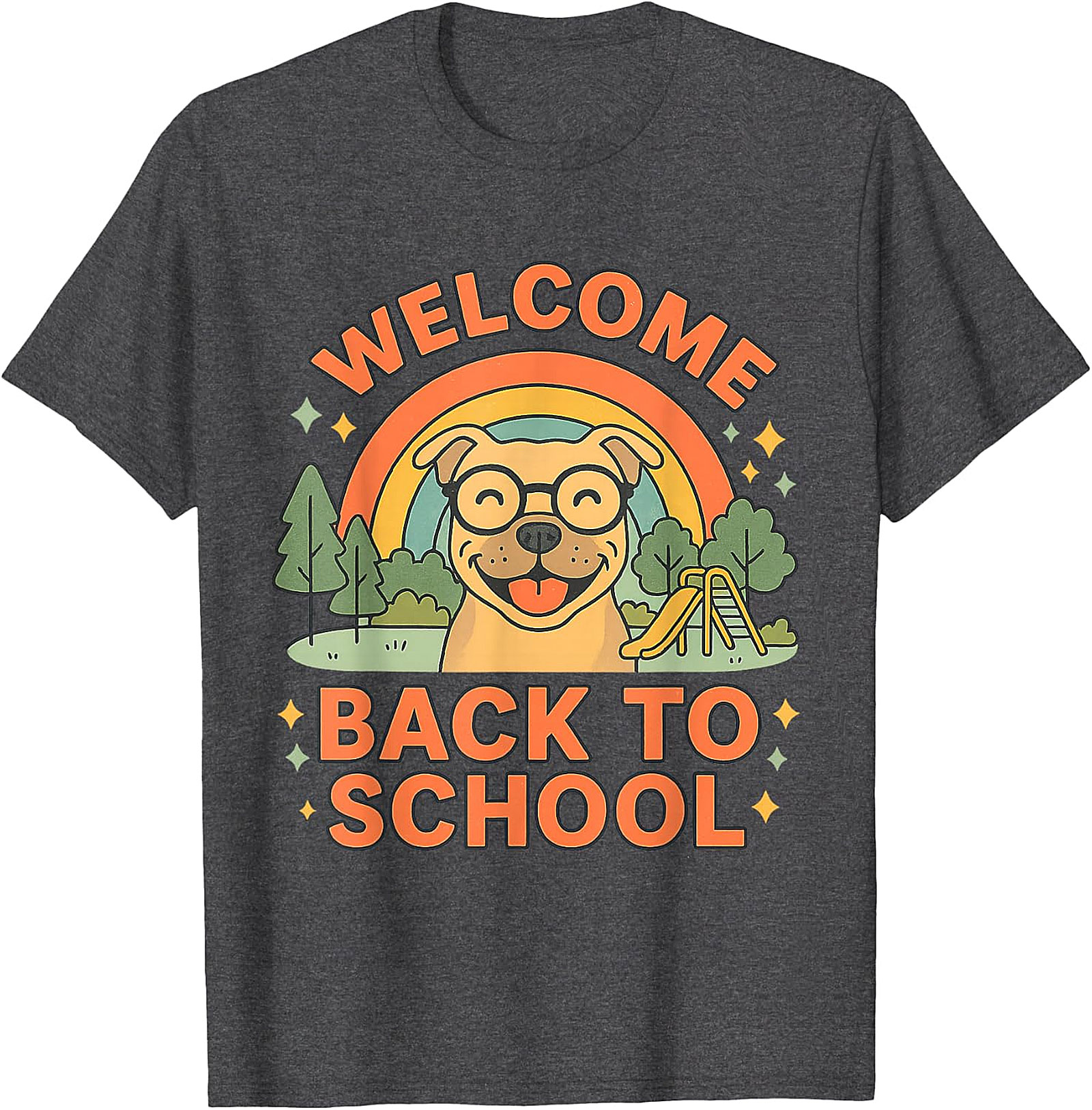  Welcome Back To School Happy Dog T-Shirt Design