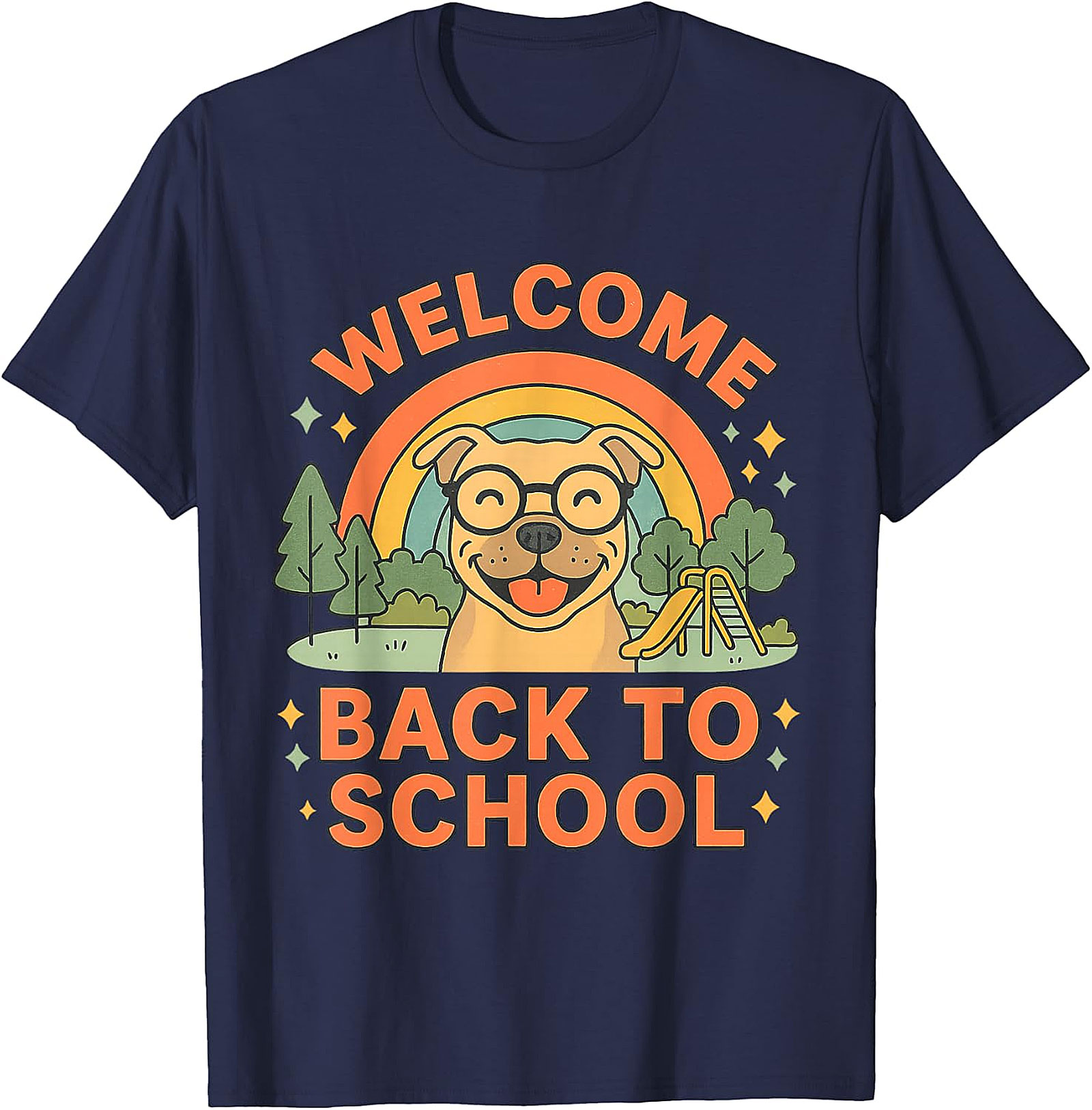 Welcome Back To School Happy Dog T-Shirt Design