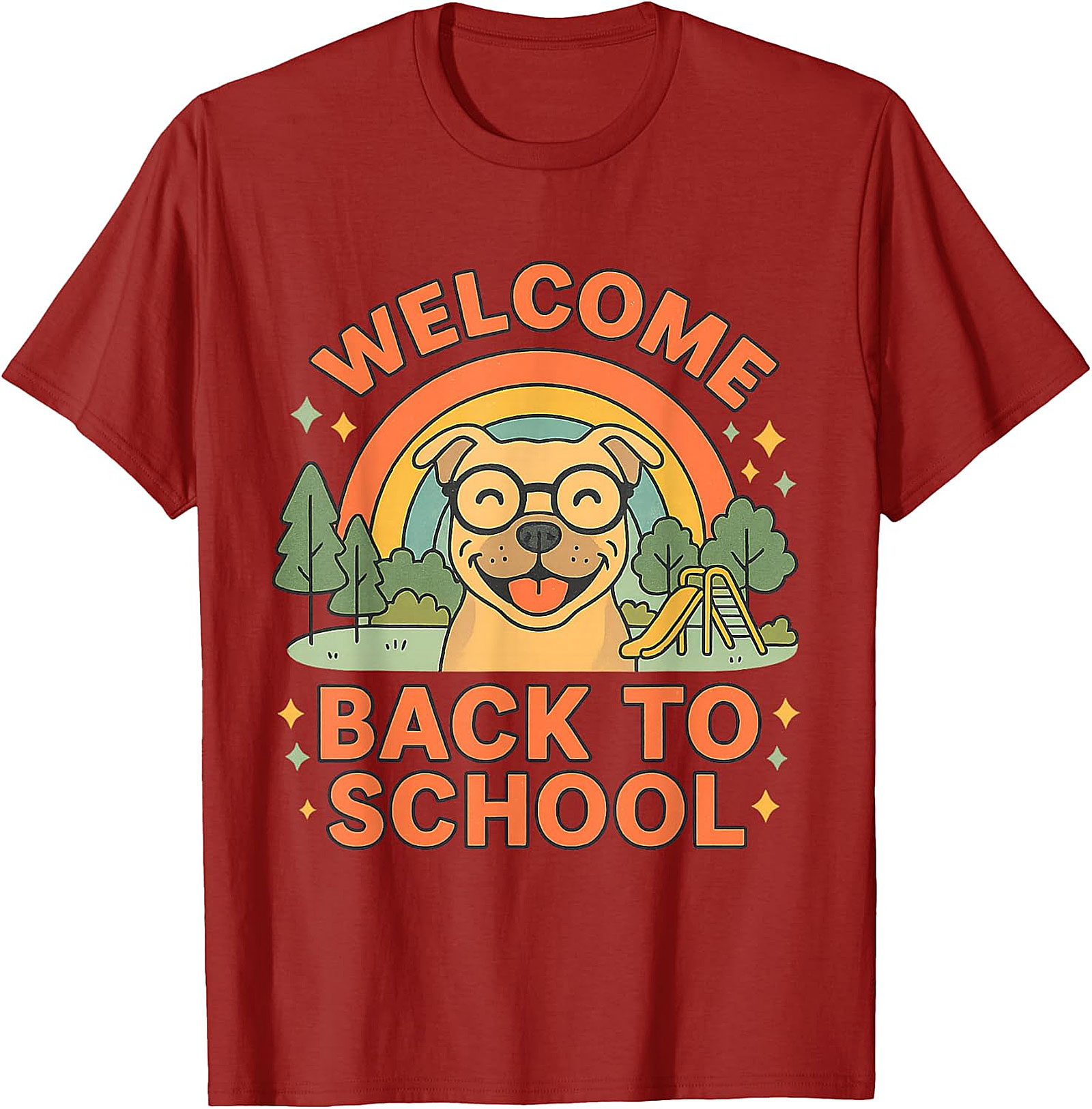  Welcome Back To School Happy Dog T-Shirt Design