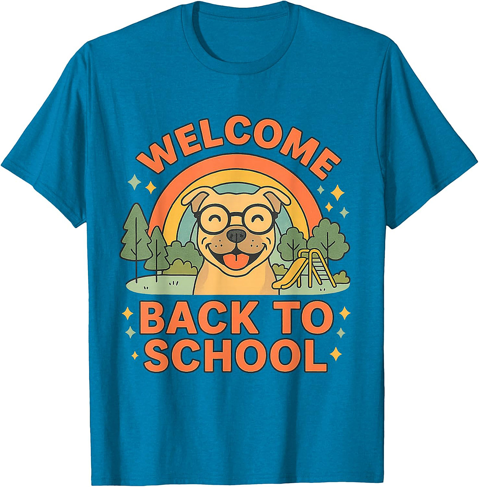  Welcome Back To School Happy Dog T-Shirt Design