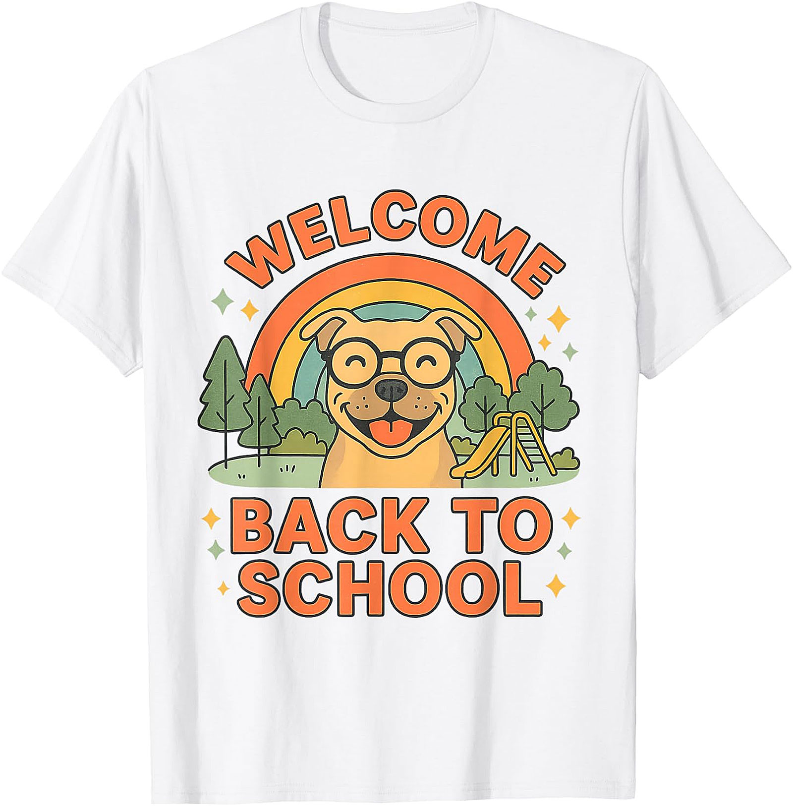  Welcome Back To School Happy Dog T-Shirt Design