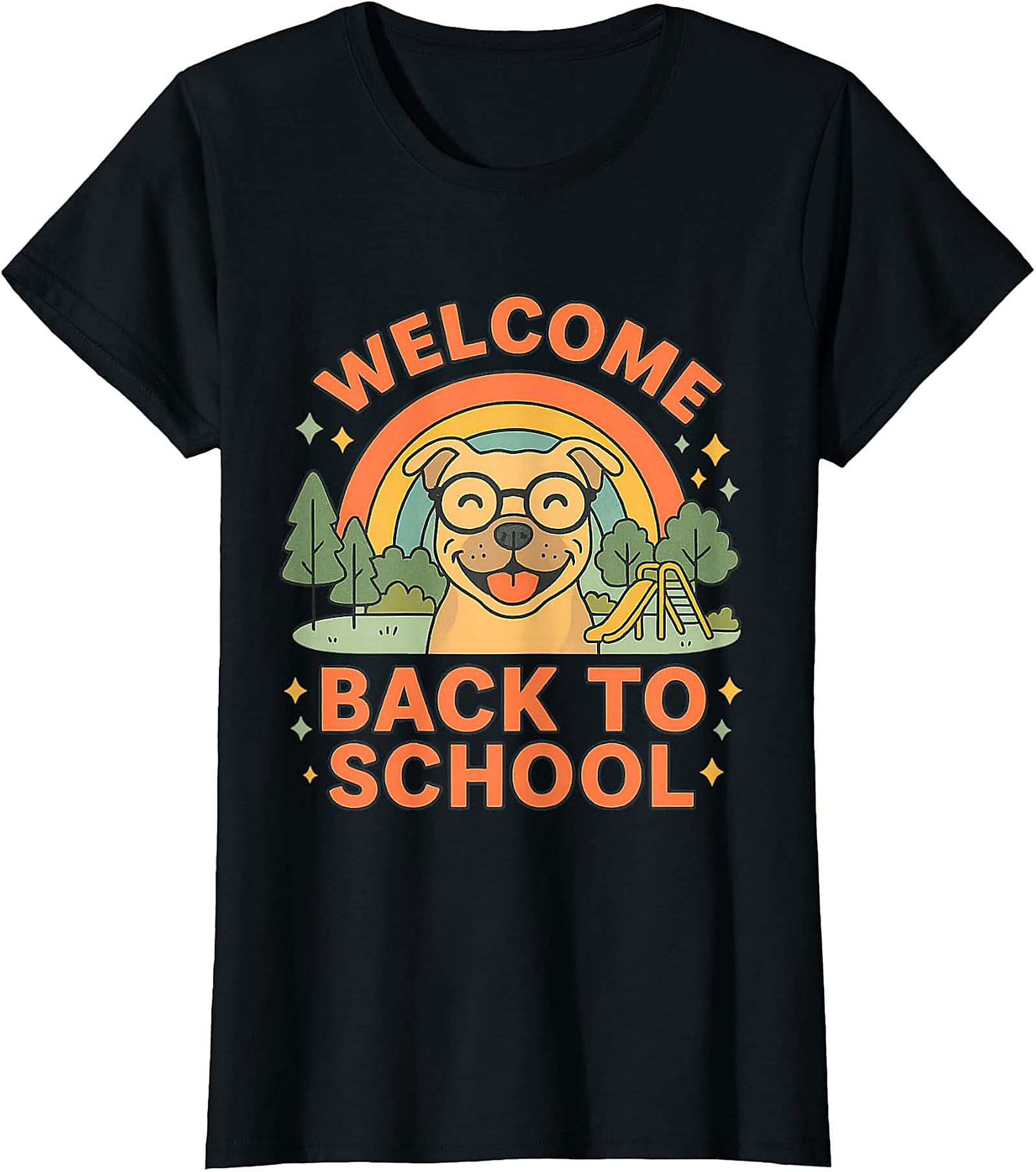  Welcome Back To School Happy Dog T-Shirt Design