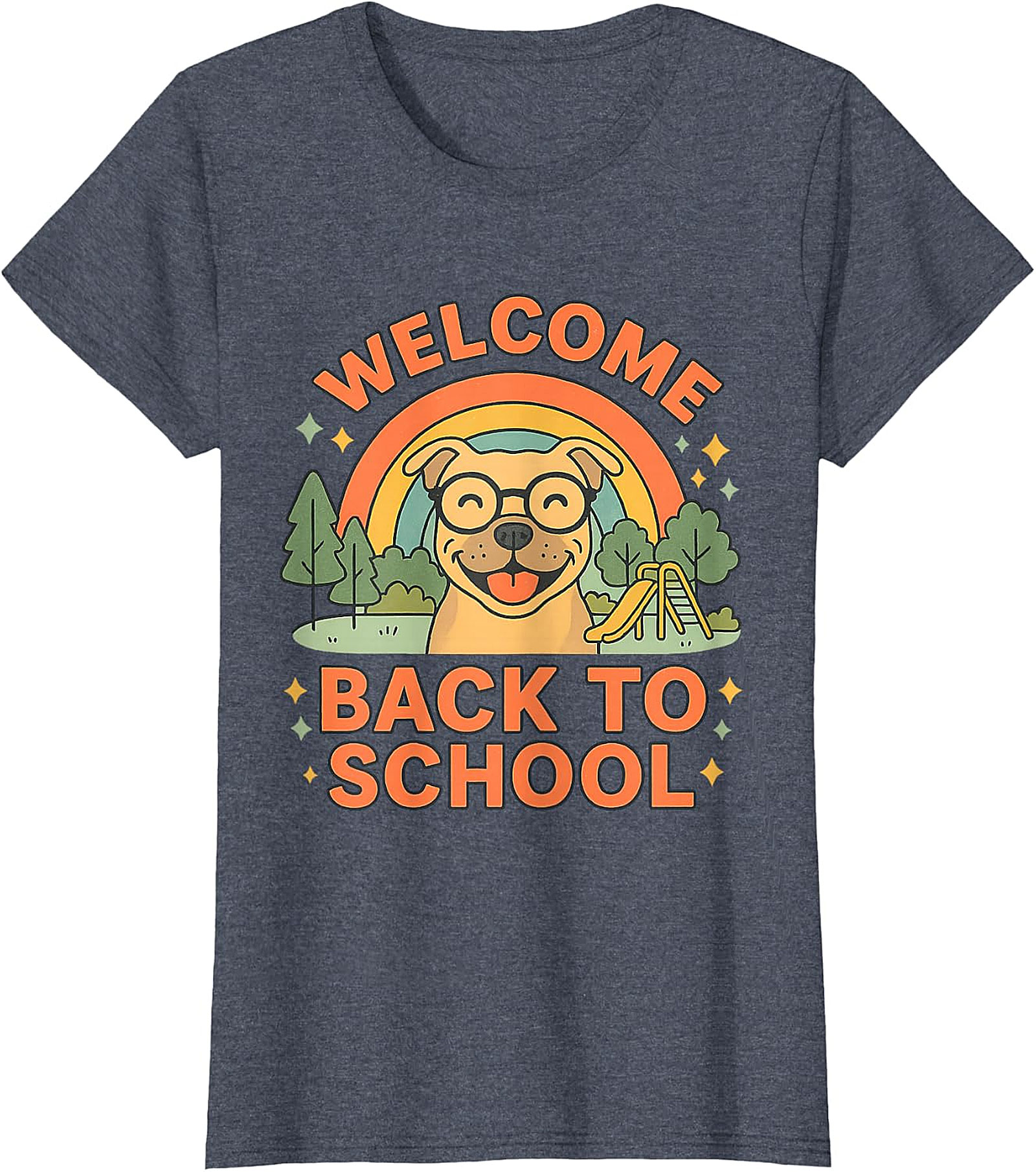  Welcome Back To School Happy Dog T-Shirt Design