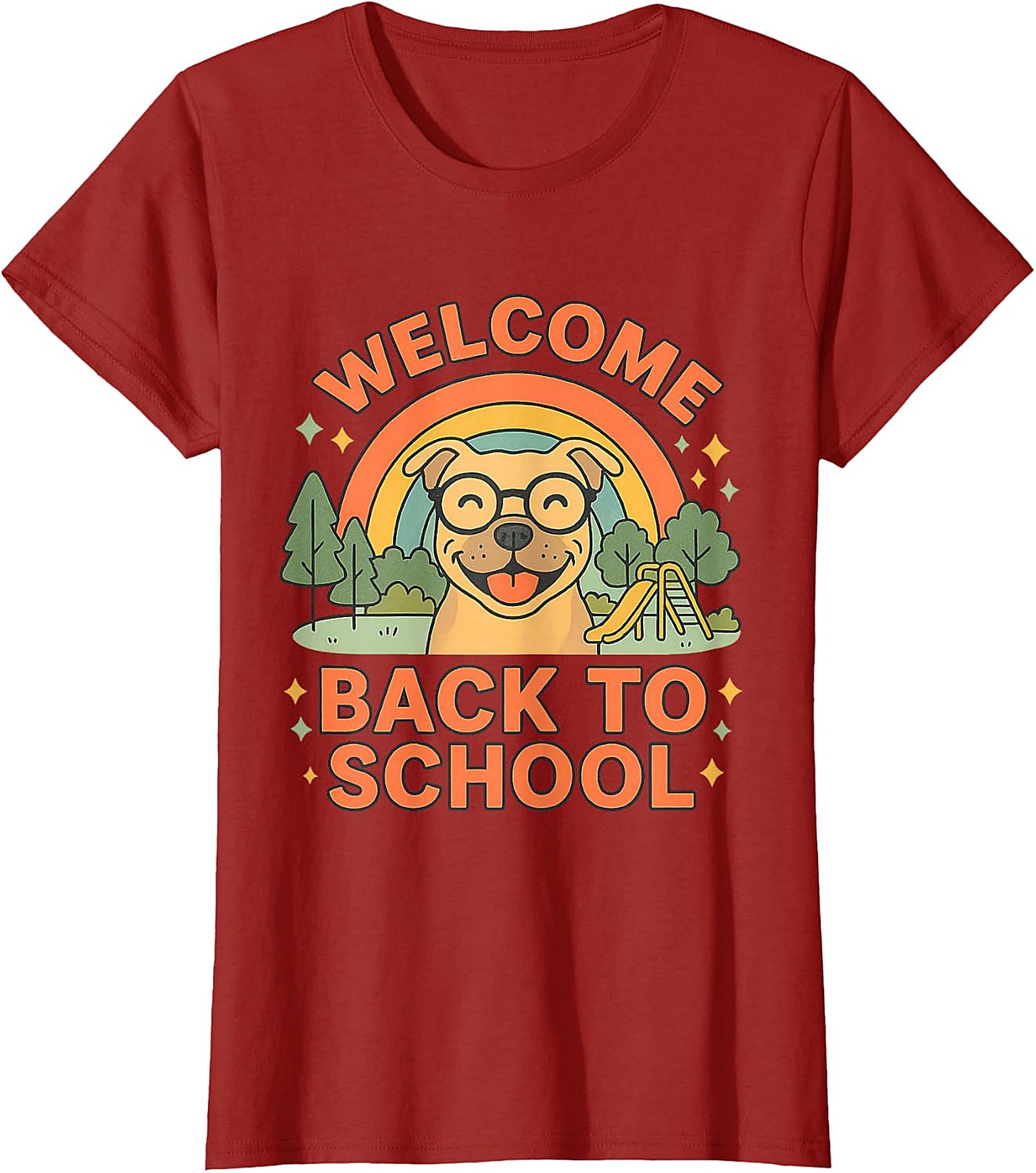 Welcome Back To School Happy Dog T-Shirt Design