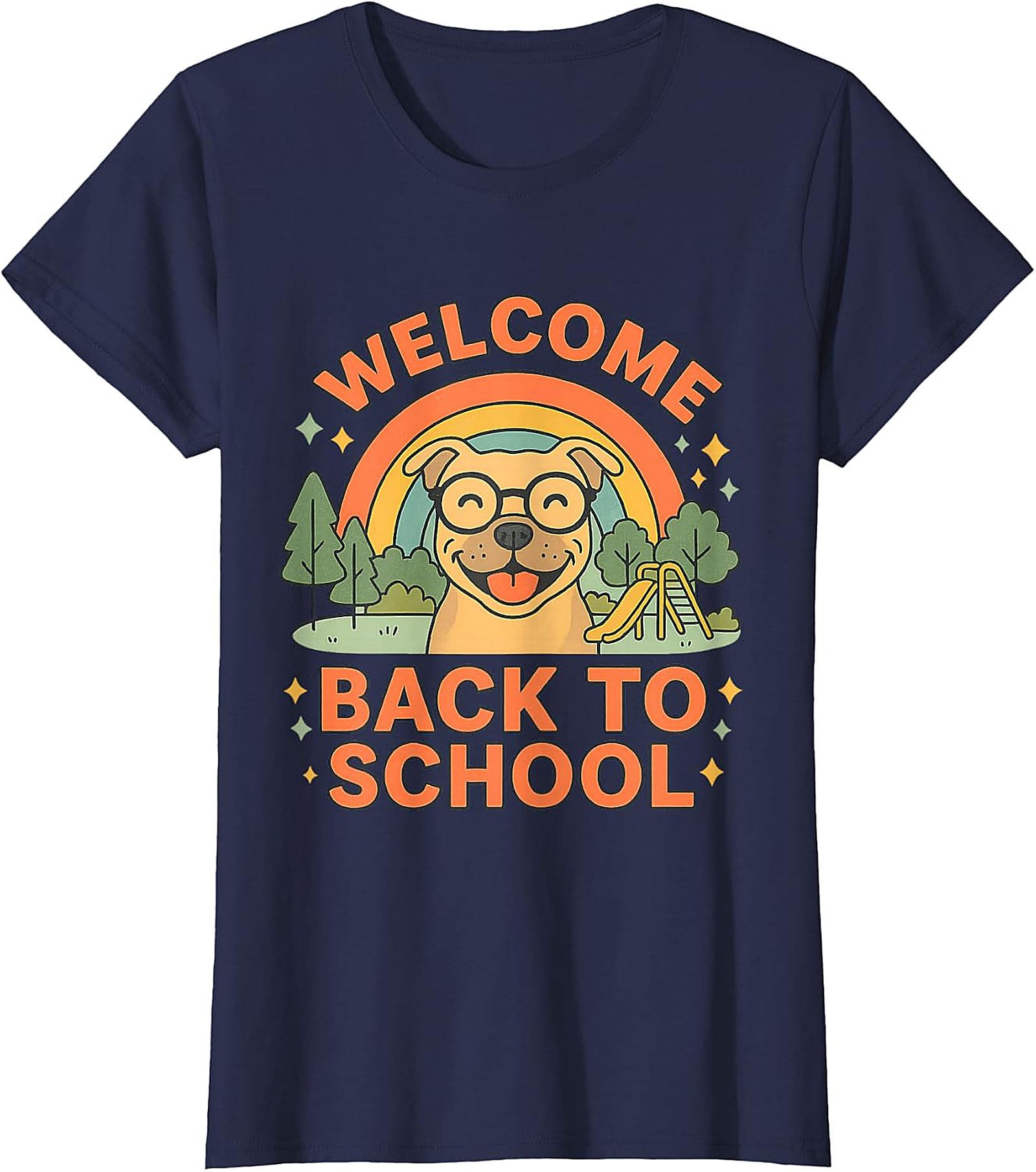  Welcome Back To School Happy Dog T-Shirt Design