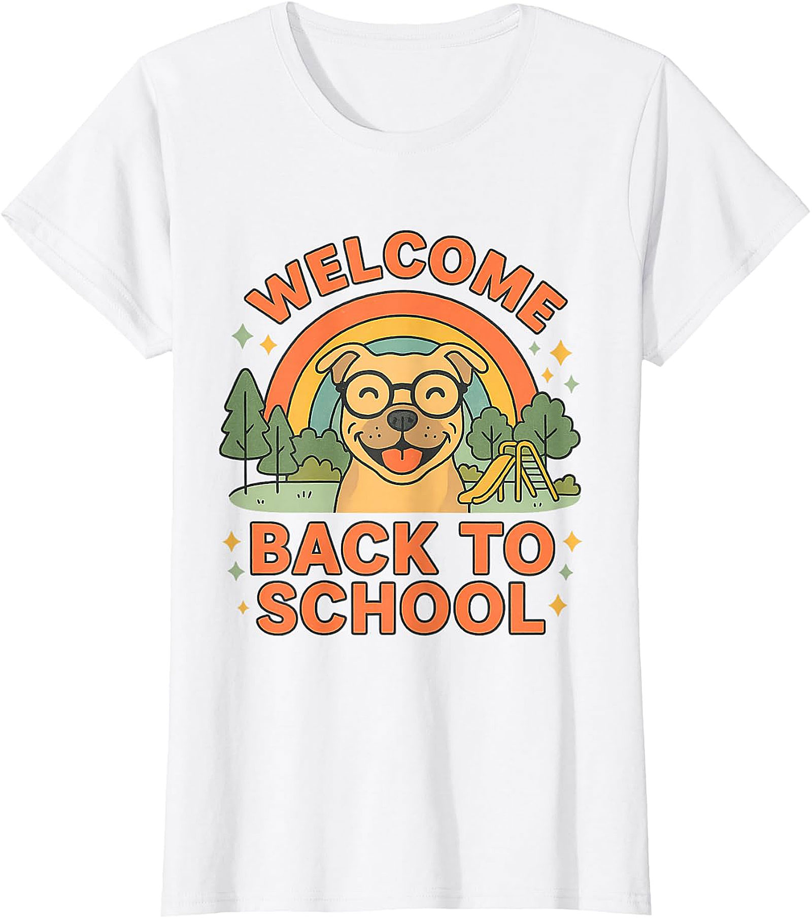  Welcome Back To School Happy Dog T-Shirt Design