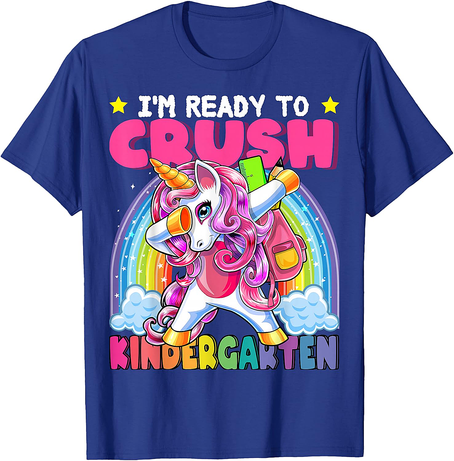 Crush Kindergarten Dabbing Unicorn T-Shirt Back to School