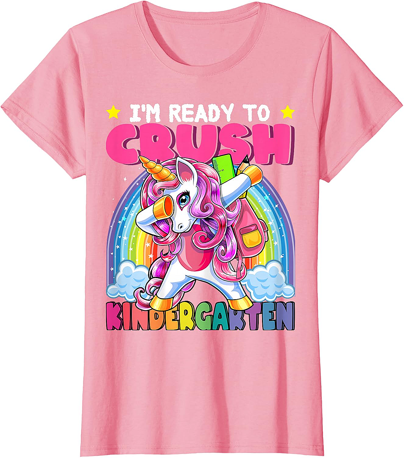 Crush Kindergarten Dabbing Unicorn T-Shirt Back to School