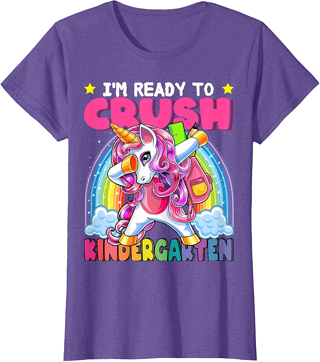 Crush Kindergarten Dabbing Unicorn T-Shirt Back to School