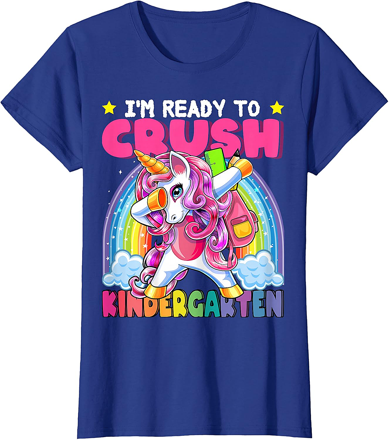 Crush Kindergarten Dabbing Unicorn T-Shirt Back to School