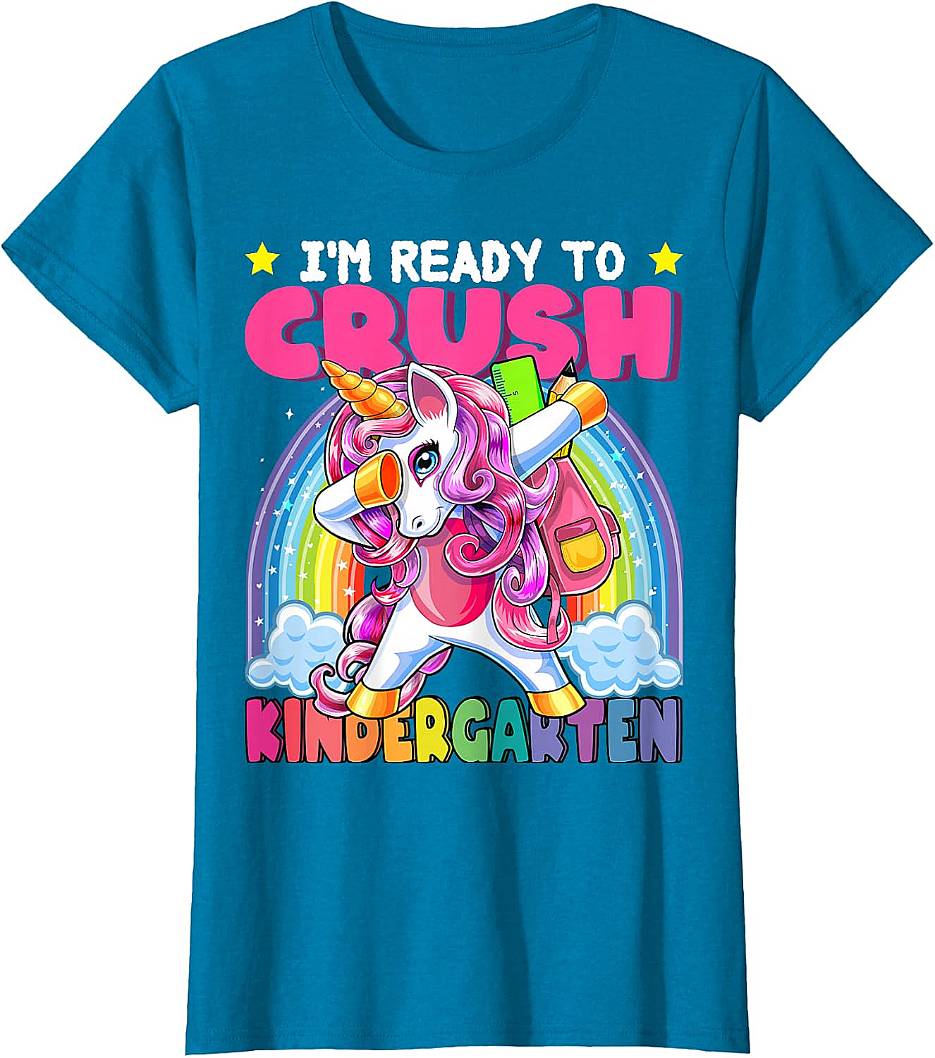 Crush Kindergarten Dabbing Unicorn T-Shirt Back to School