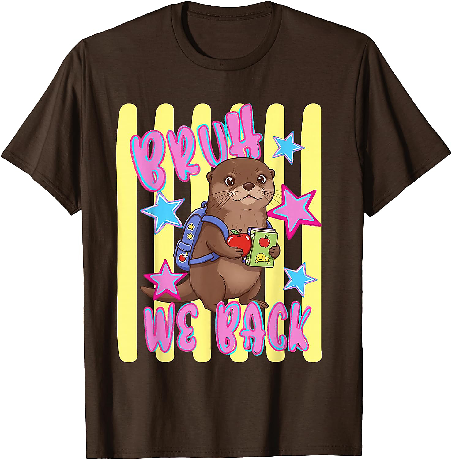 Bruh We Back Otter Back to School T-Shirt for Kids