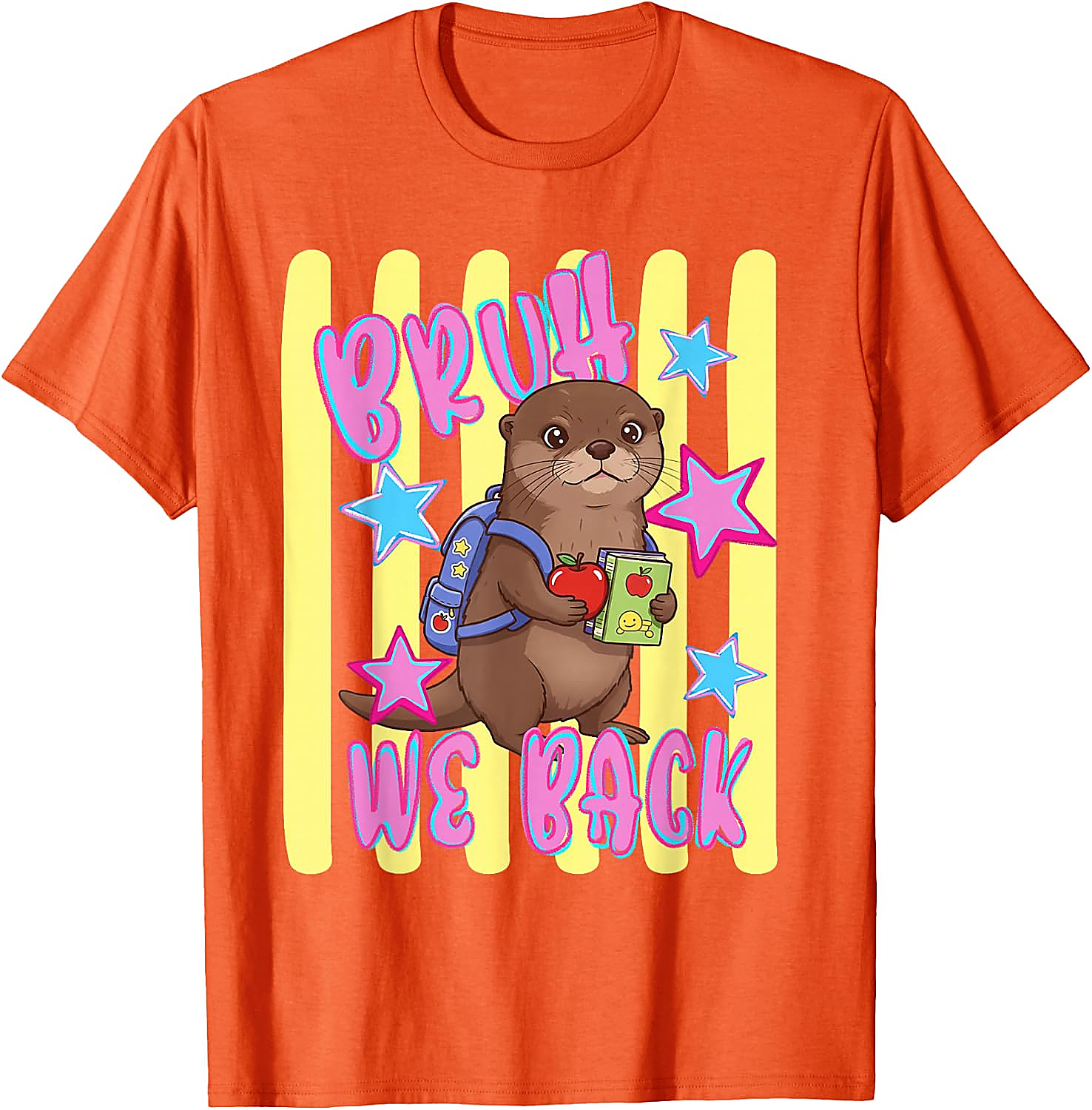 Bruh We Back Otter Back to School T-Shirt for Kids
