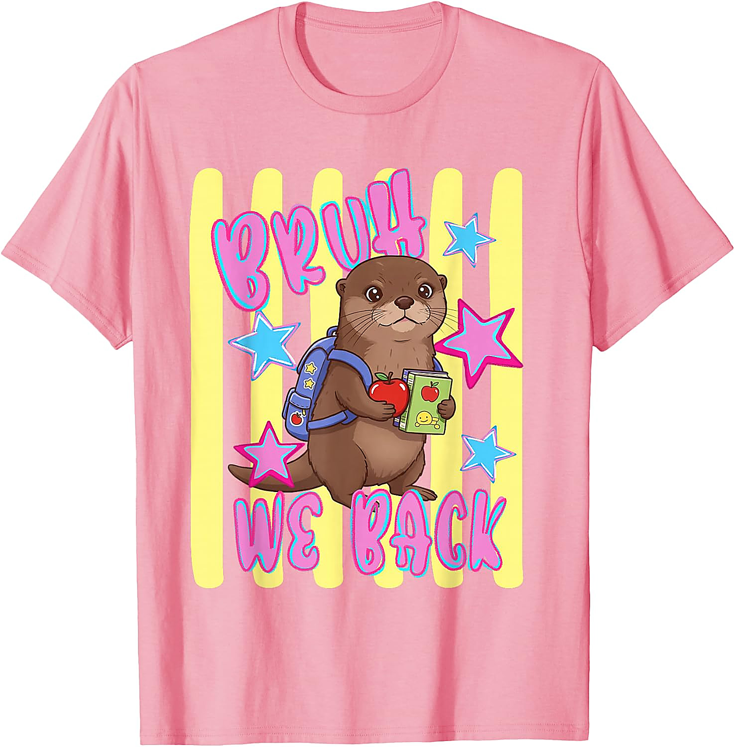 Bruh We Back Otter Back to School T-Shirt for Kids