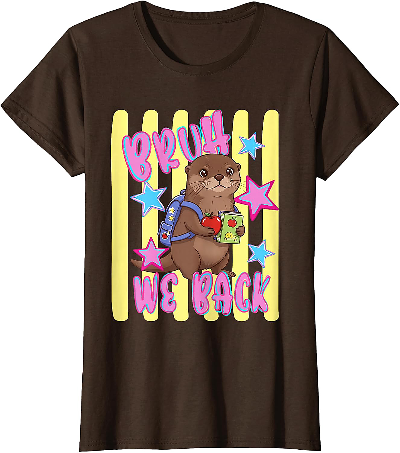 Bruh We Back Otter Back to School T-Shirt for Kids