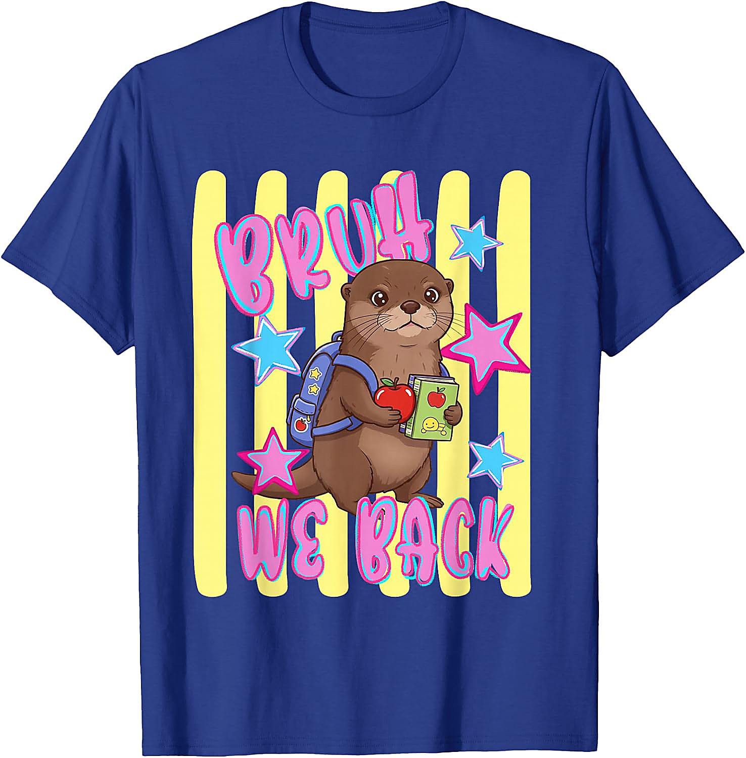 Bruh We Back Otter Back to School T-Shirt for Kids