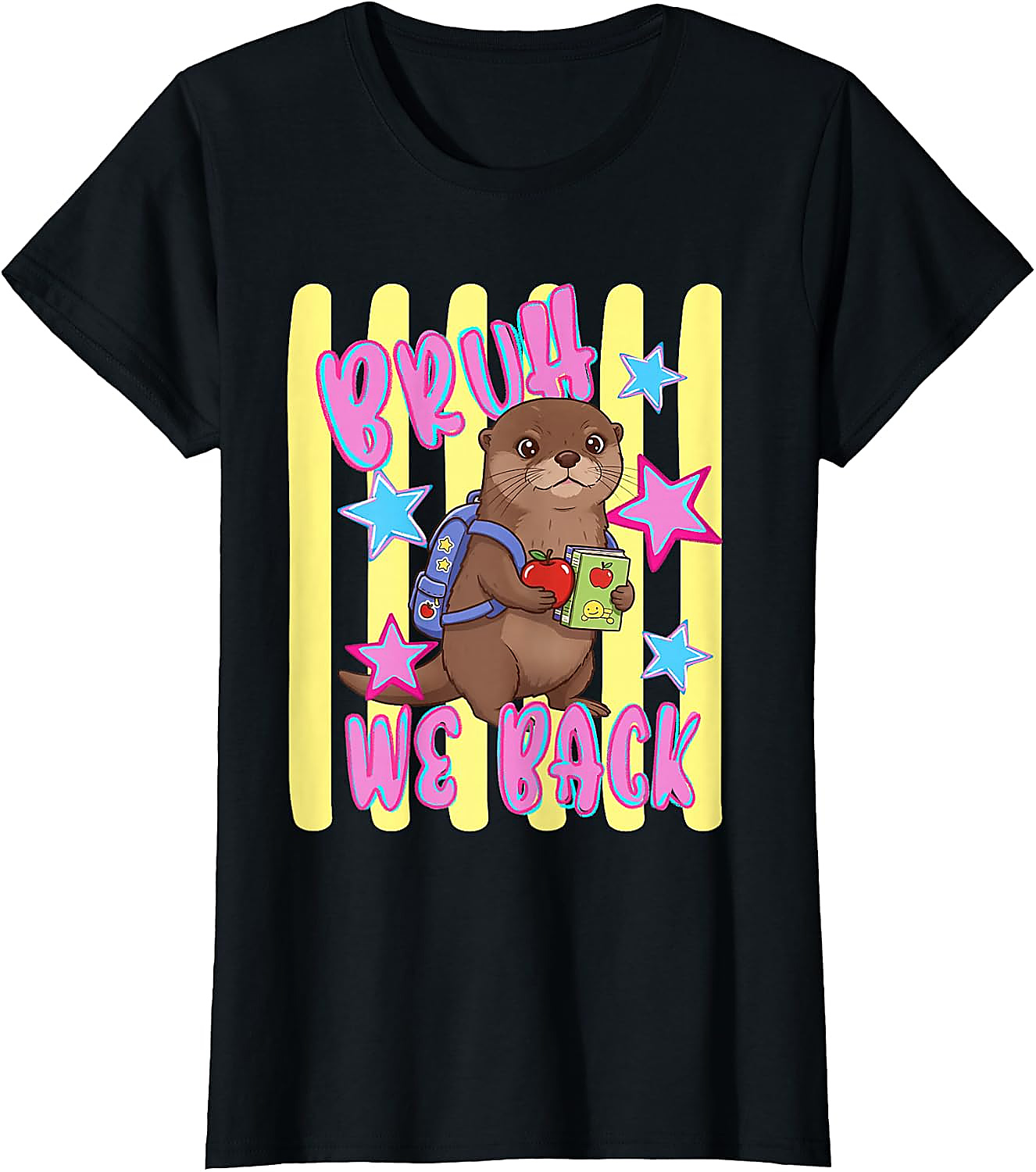 Bruh We Back Otter Back to School T-Shirt for Kids