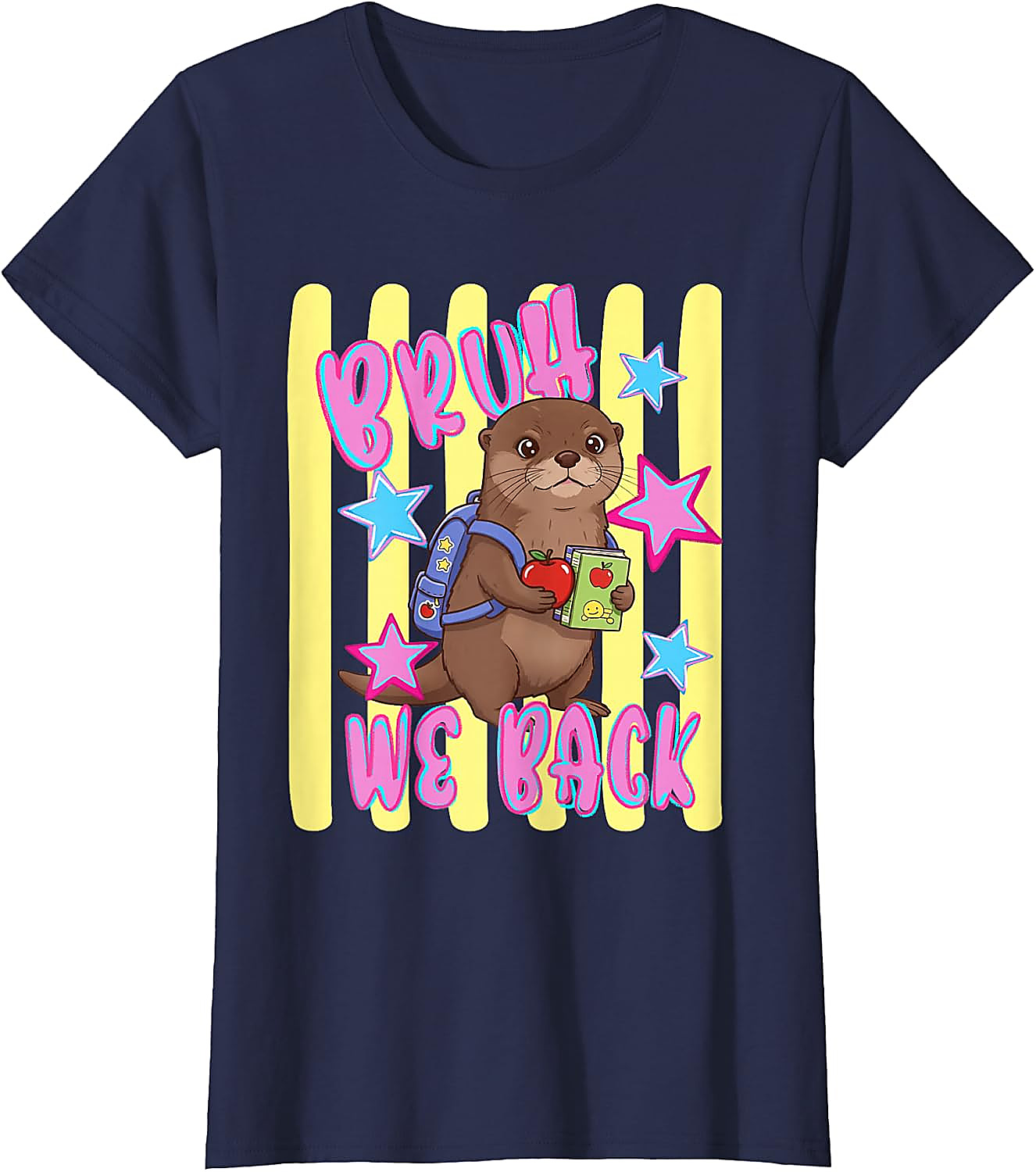 Bruh We Back Otter Back to School T-Shirt for Kids