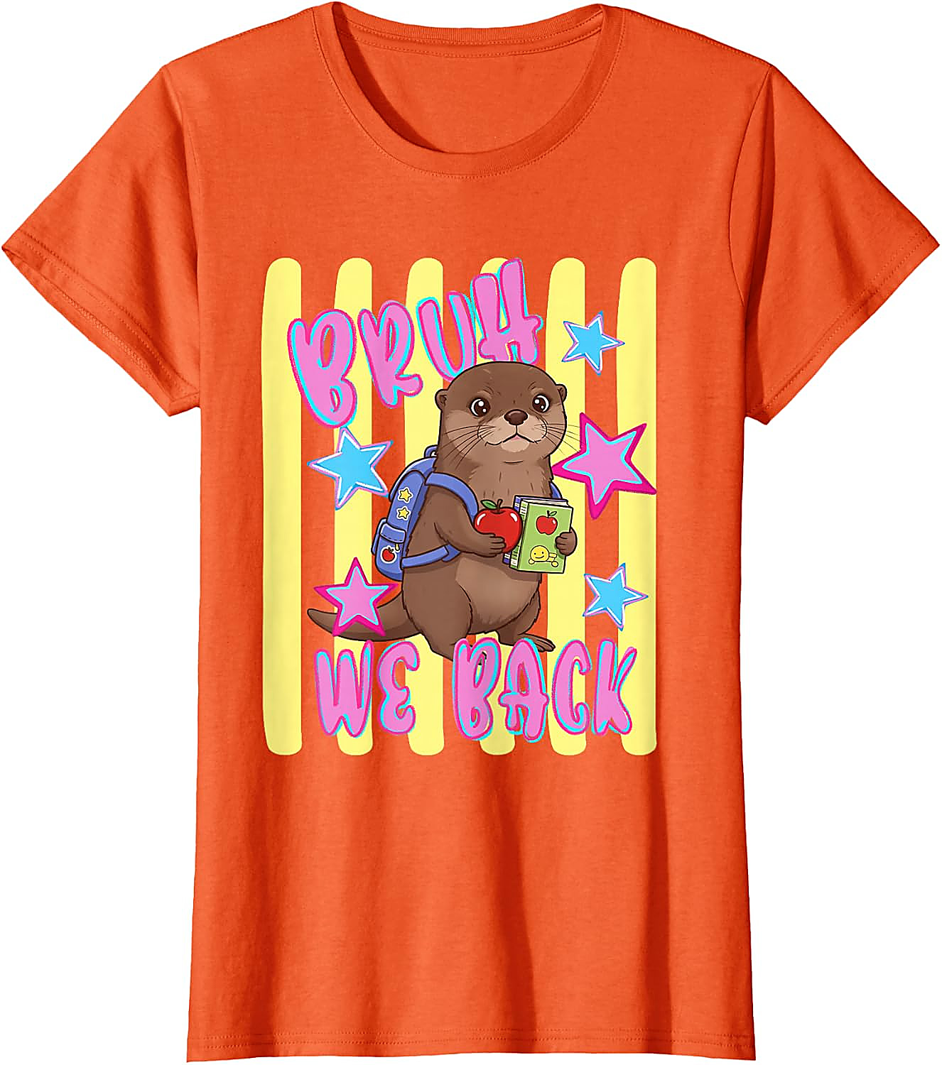 Bruh We Back Otter Back to School T-Shirt for Kids