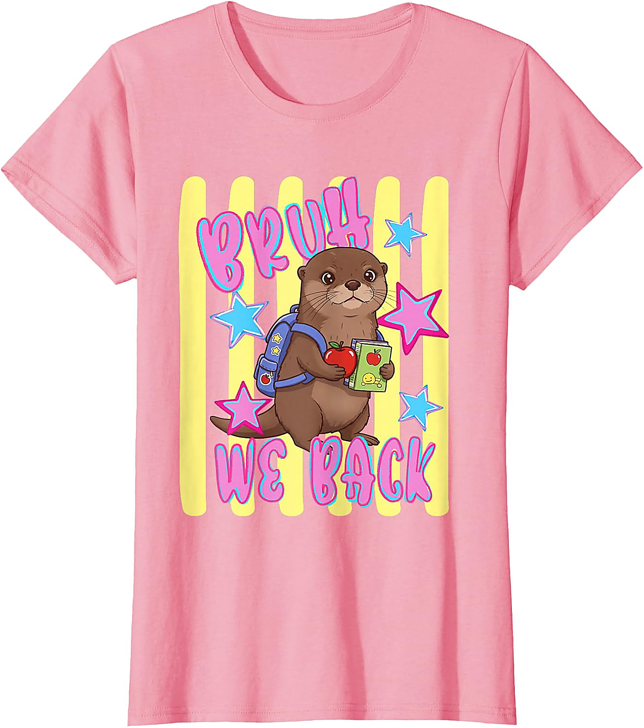 Bruh We Back Otter Back to School T-Shirt for Kids